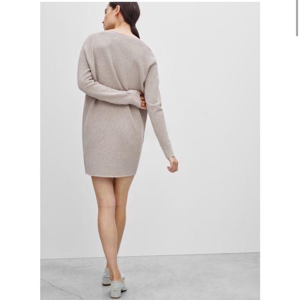 Aritzia Wilfred Campanule Beige Long Sleeve Sweater Dress Size M / US 6-8 / IT 42-44 - 2 Thumbnail
