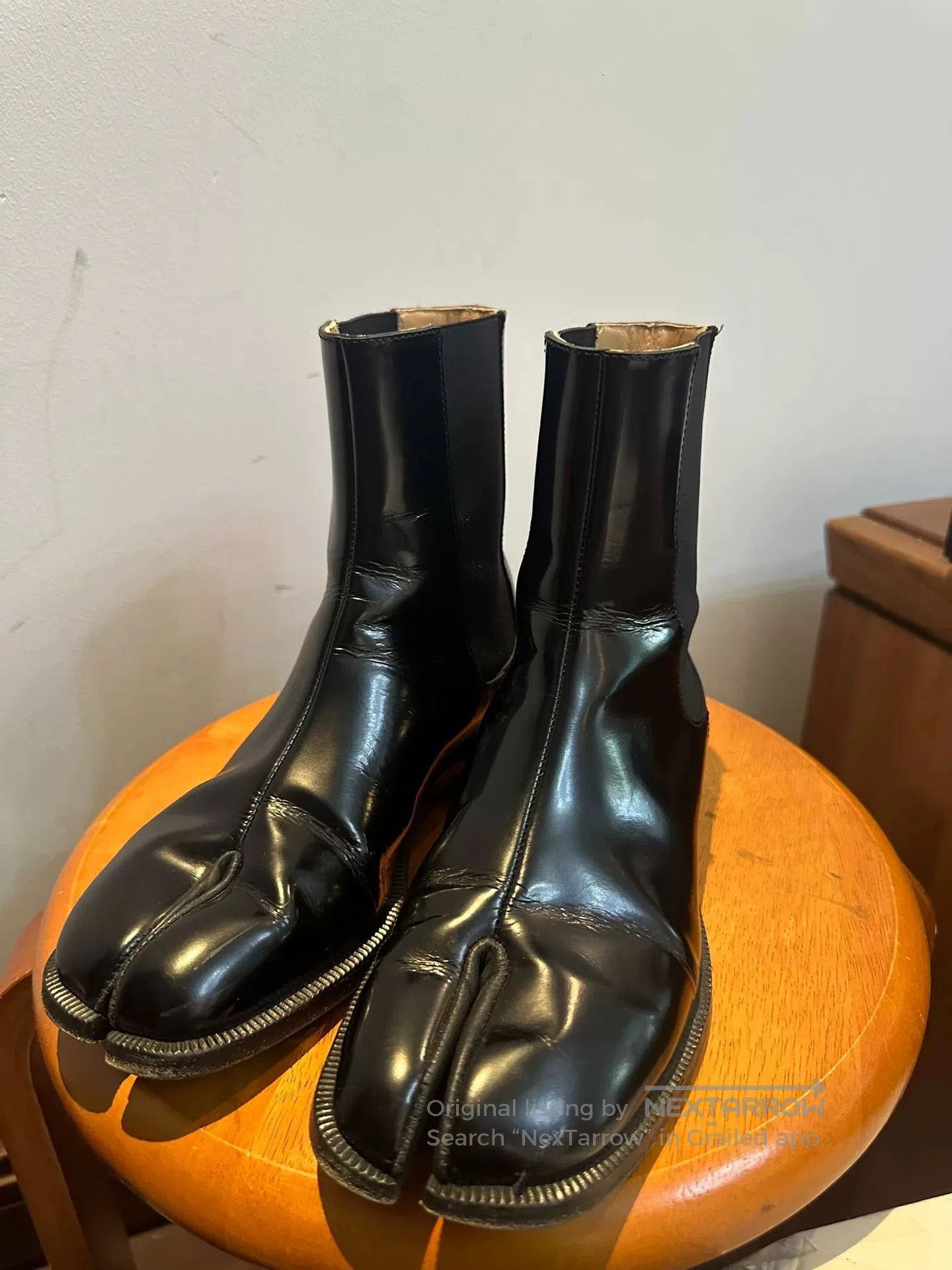 maison margiela tabi split toe boots.