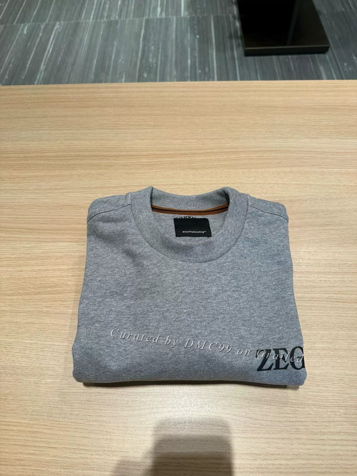 Ermenegildo Zegna Zegna Gray Men's Cotton Crewneck Sweatshirt Size US XL / EU 56 / 4 - 1 Thumbnail