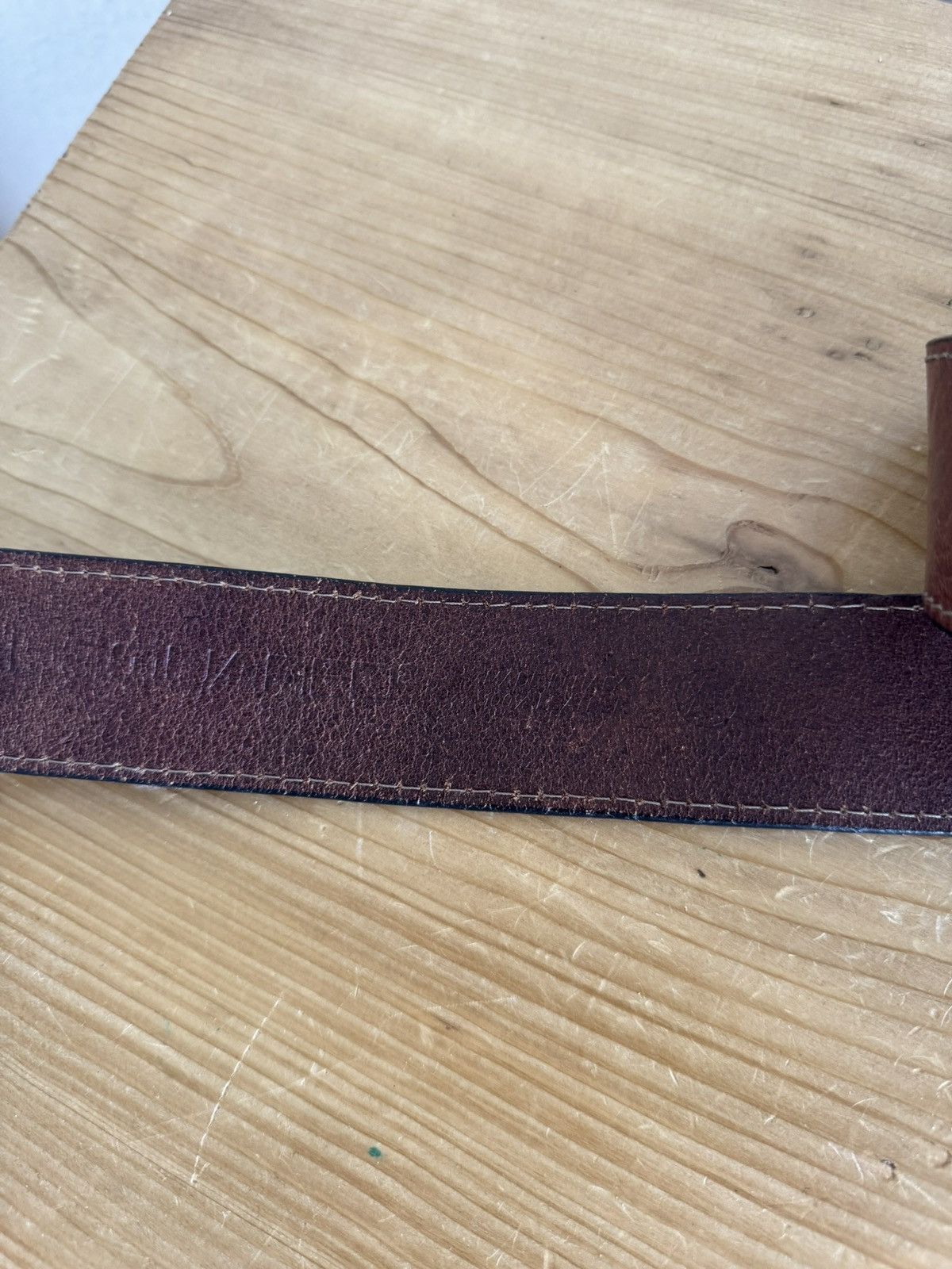 Dsquared2 Hawaii Logo Leather Belt Brown Orange Size 36 - 16 Thumbnail