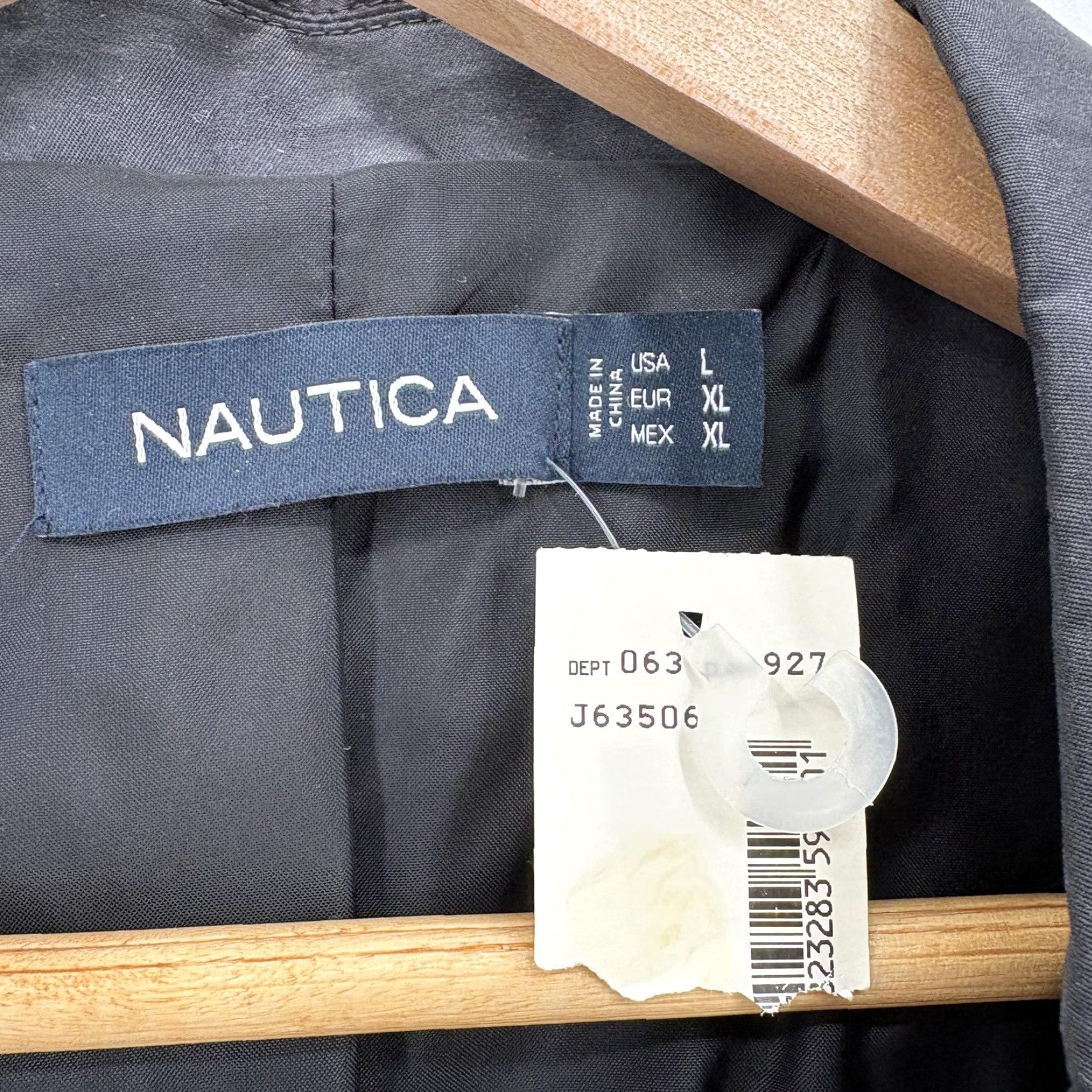 Nautica Nautica Blazer Mens Large Gray 4 Button Cotton Nylon Sport Coat Casual Jacket Size 42R - 4 Thumbnail