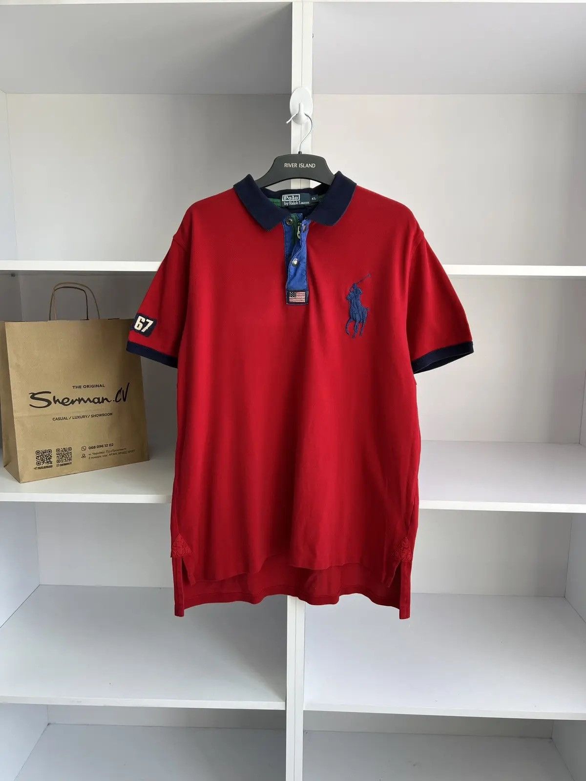 Polo Ralph Lauren × Vintage Vintage Polo Ralph Lauren Chief Keef style polo T-Shirt Size US XL / EU 56 / 4 - 1 Thumbnail