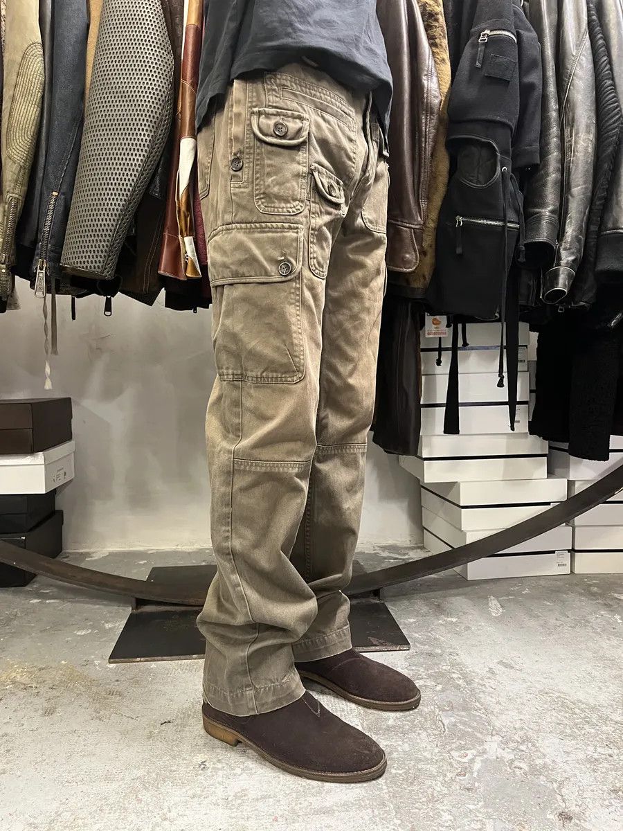 SS2008 Dolce & Gabbana Brown Faded Multi Pockets Pants