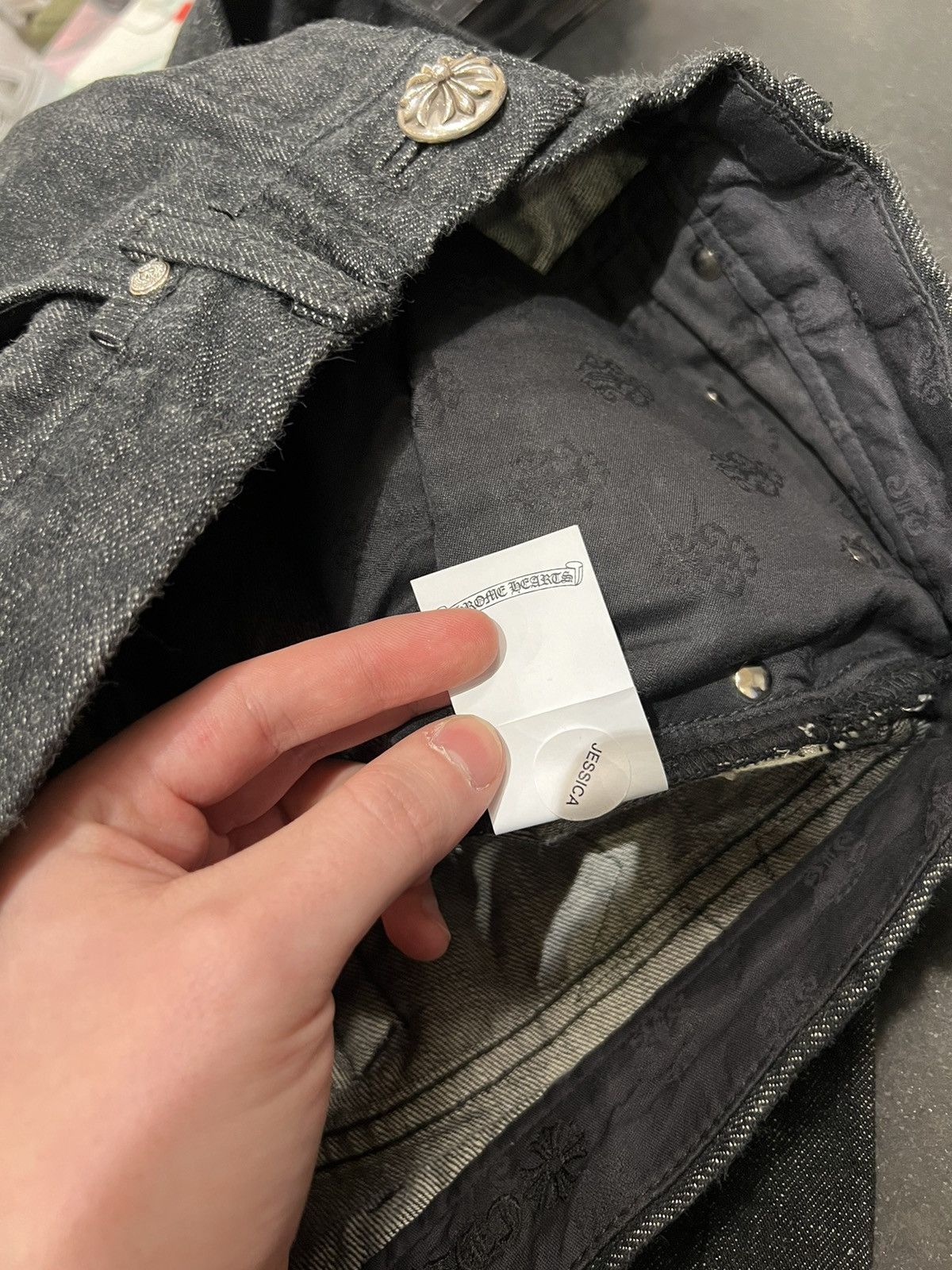 Chrome Hearts Chrome Hearts ‘Second Chances’ Star Patch Fleurknee denim Size US 31 - 13 Thumbnail