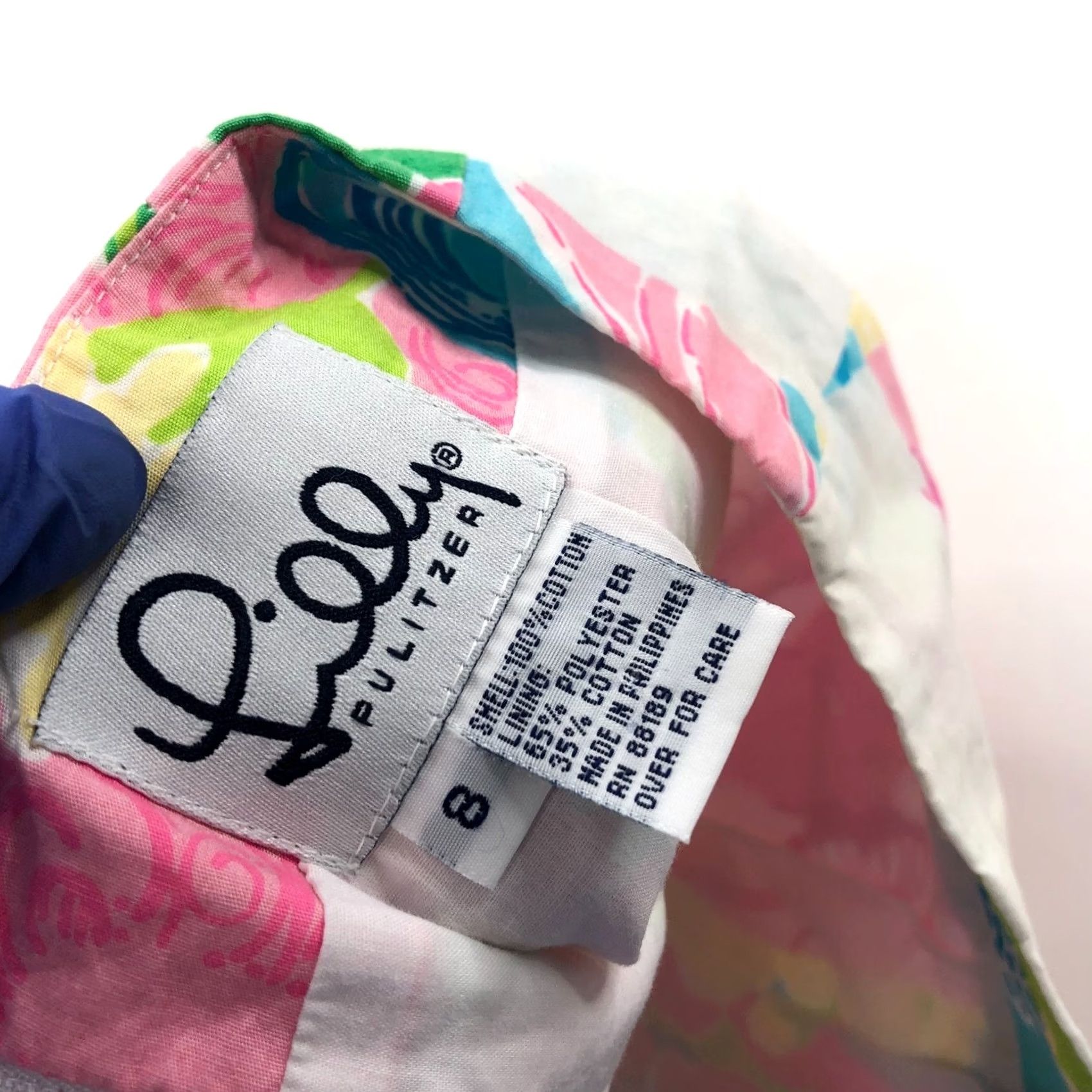 Lilly Pulitzer VINTAGE Lily Pulitzer 8 Skirt Floral Zip Flat Non Lined Mini Womens Short Mids 8 Size 30" / US 8 / IT 44 - 8 Thumbnail