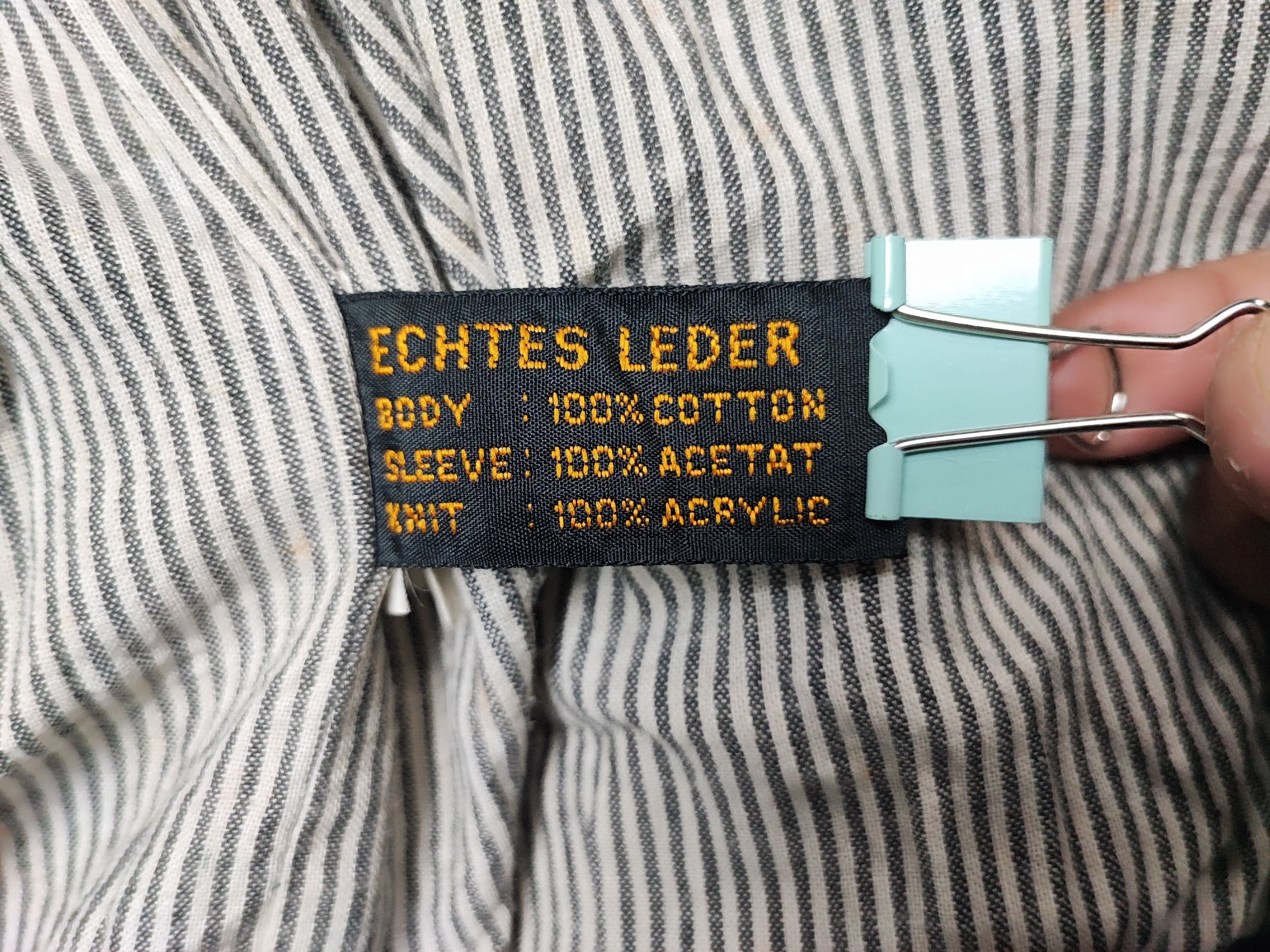Genuine Leather Vintage 80's "Echtes Leder" Genuine Leather Motorcycle Biker Size US L / EU 52-54 / 3 - 22 Thumbnail