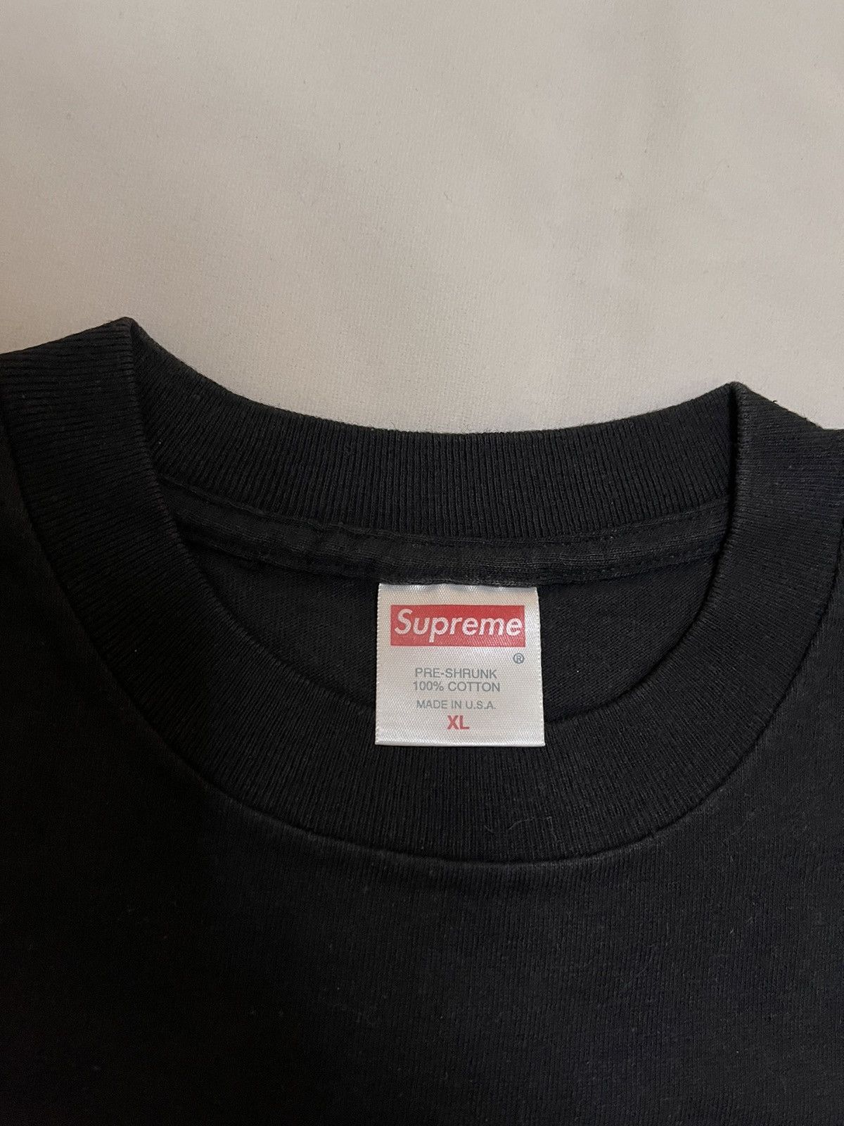 Supreme 2001 paisley bandana box logo tee black
