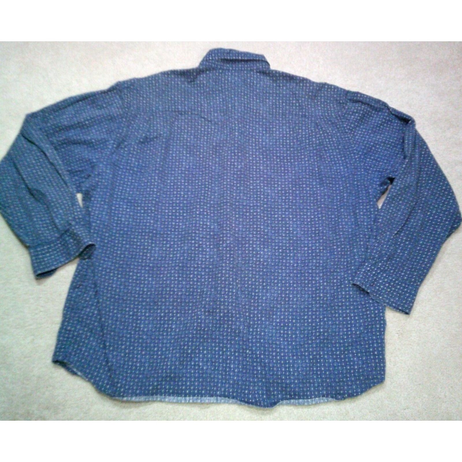 Eddie Bauer VINTAGE Eddie Bauer Button-Up Shirt Mens XL Blue 90s Wool? Wait. Size US XL / EU 56 / 4 - 2 Thumbnail