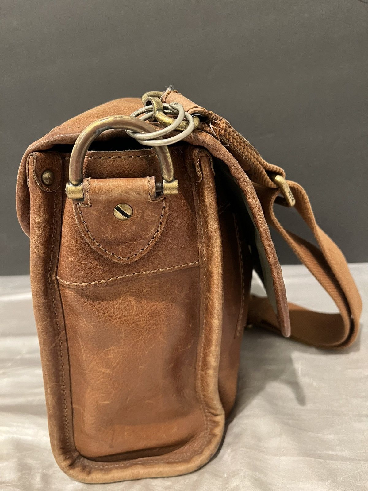 Fossil × Vintage Vintage Fossil Cognac Crossbody Messenger Bag 14x12 Size ONE SIZE - 4 Thumbnail