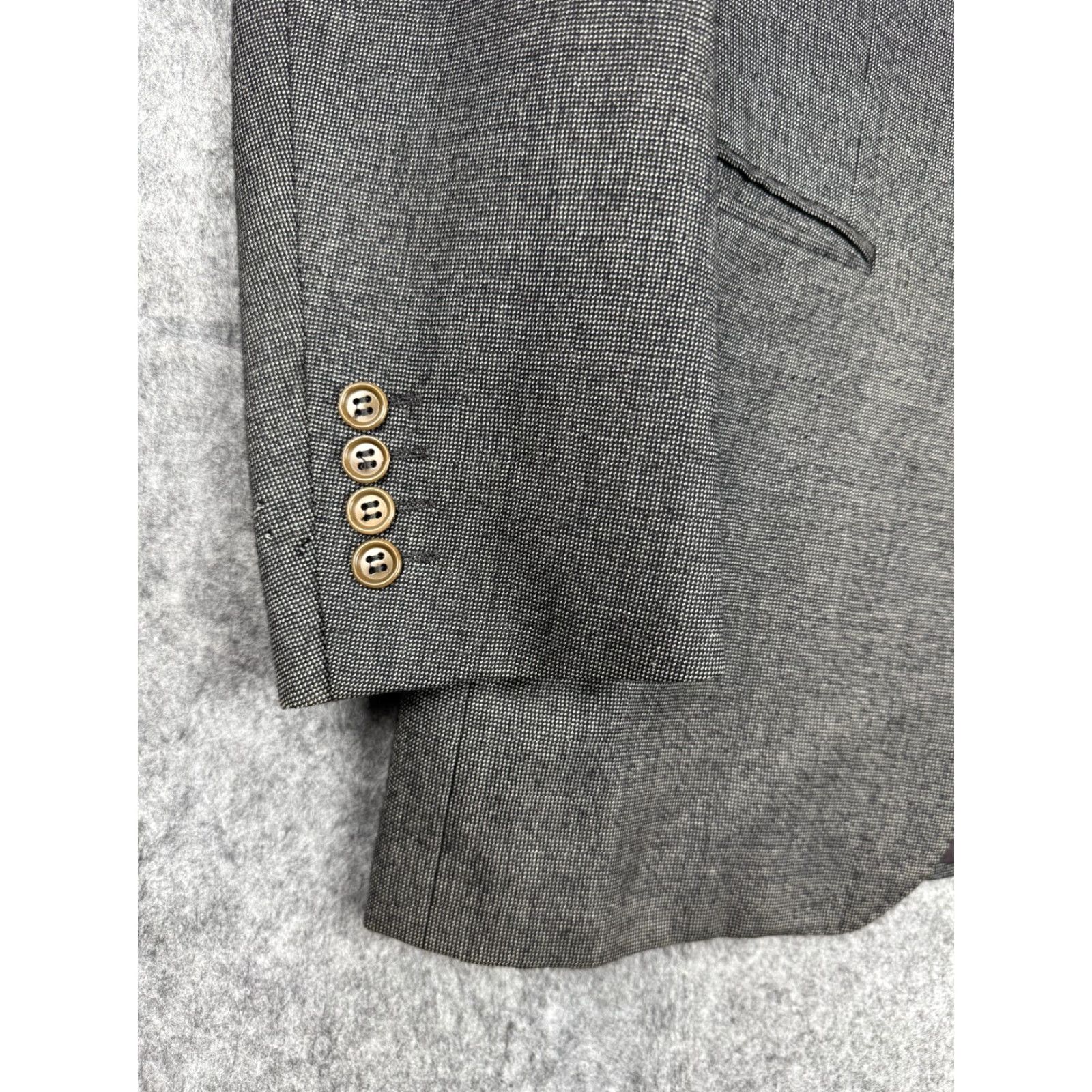 Canali Canali Loro Piana Blazer Jacket Men 46 Wool 2-Button Gray Size 46R - 5 Thumbnail