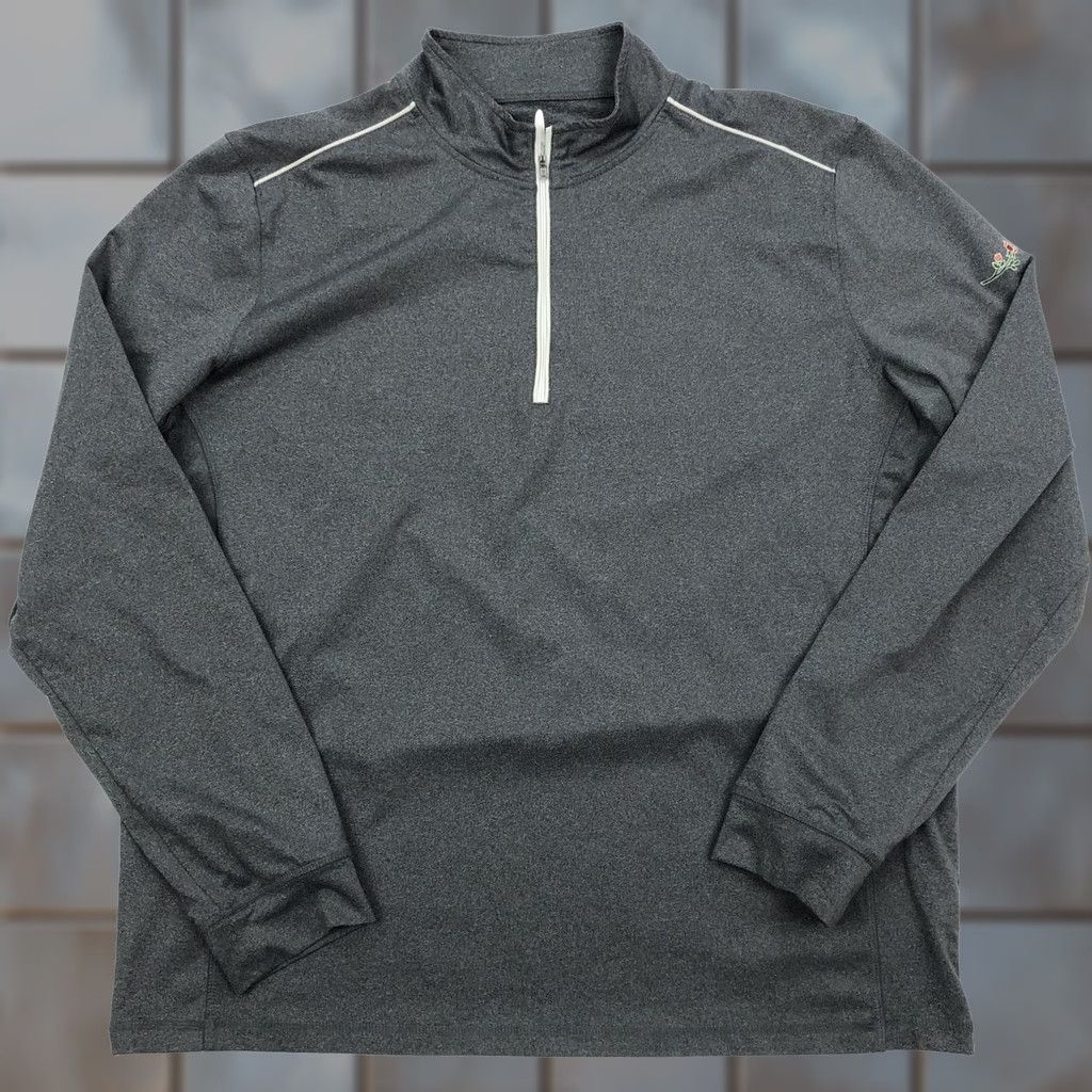 johnnie-O johnnie-O Men's XL Gray Performance 1/4 Zip Pullover Brookside Rose Golf Shirt Long Sleeve Mock Neck Cadet Blue? Size US XL / EU 56 / 4 - 1 Thumbnail