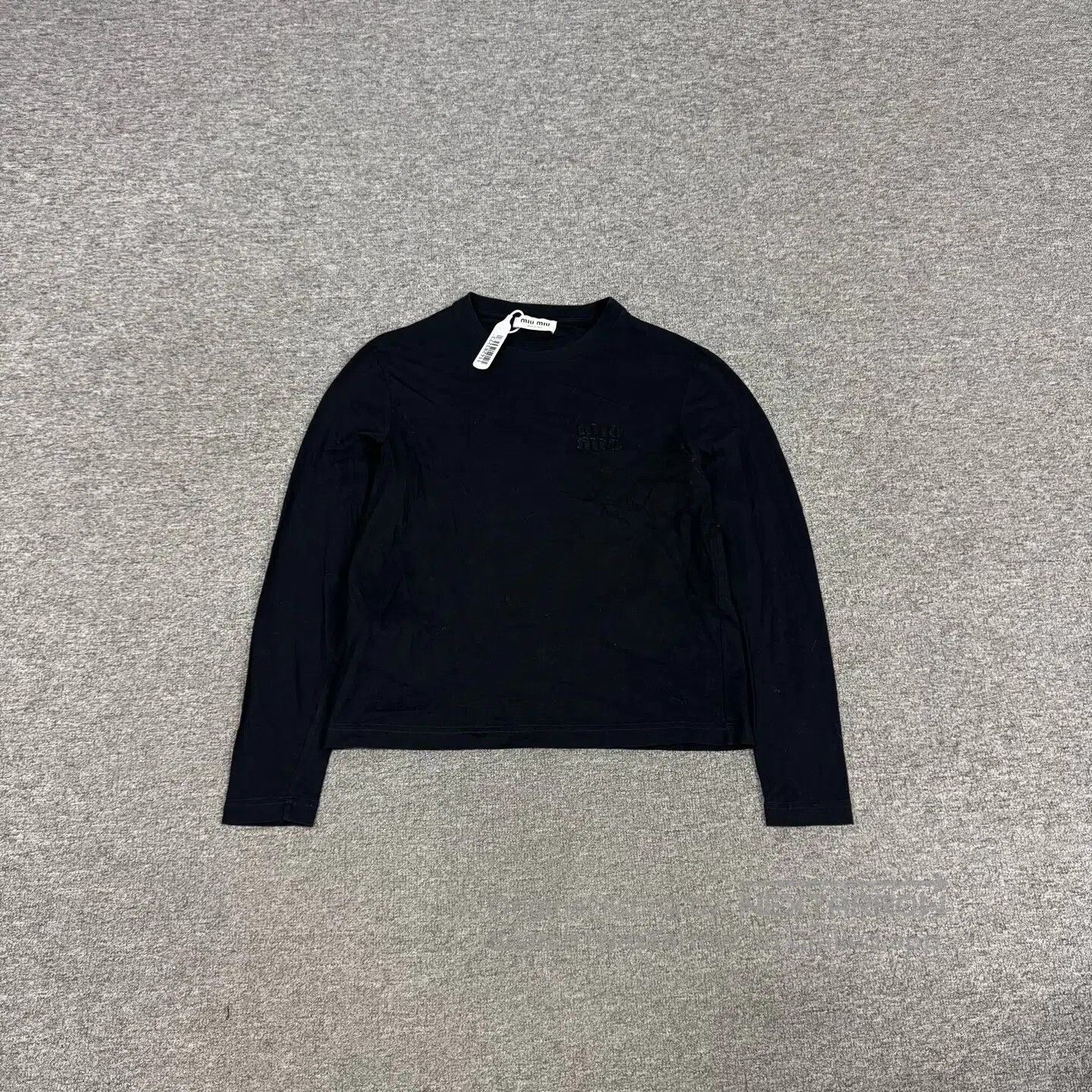 Miu Miu miu miu Alphabet logo round-neck long-sleeve T-shirt| Size S / US 4 / IT 40 - 1 Thumbnail