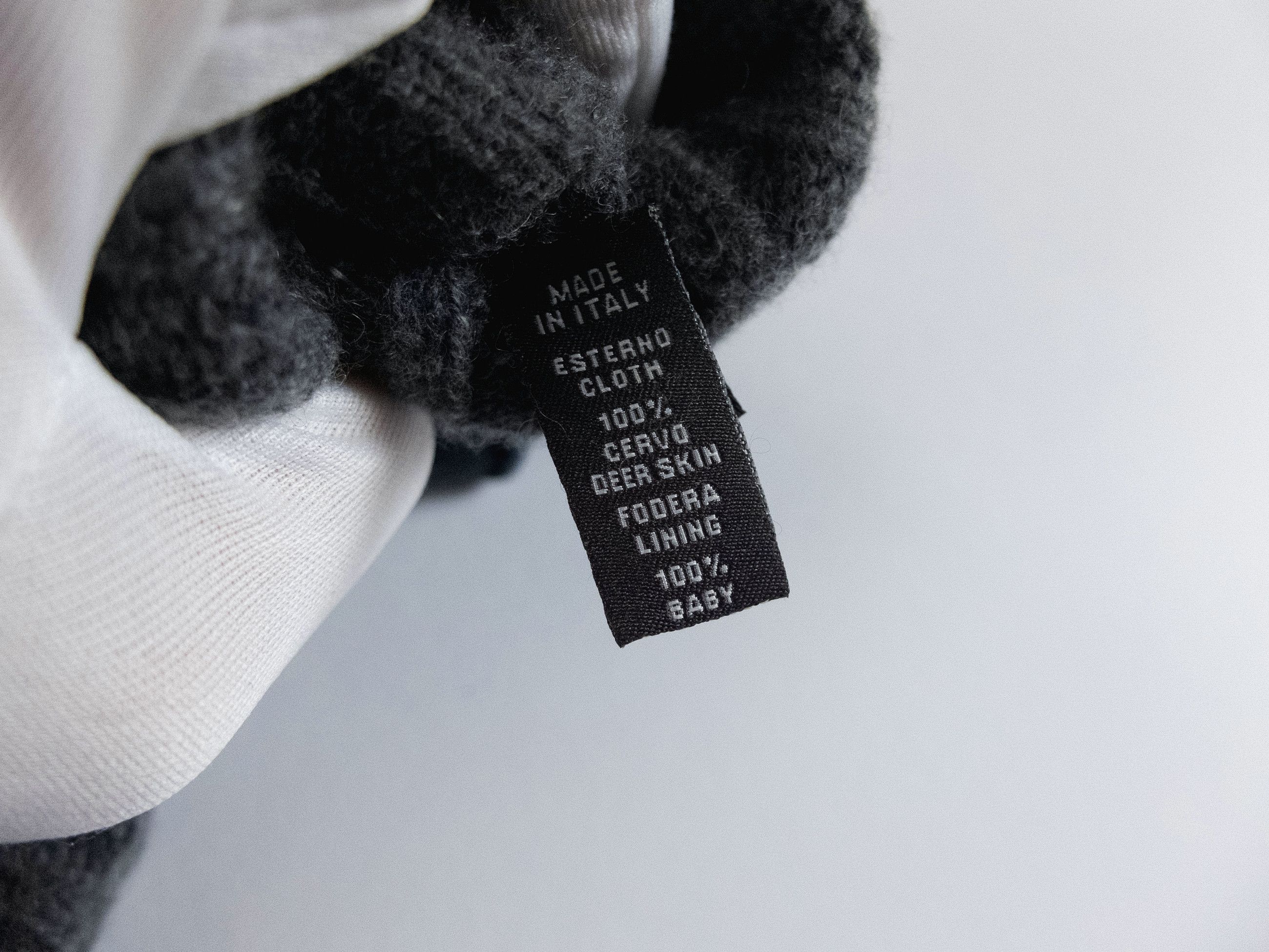 Loro Piana LORO PIANA navy blue deerskin leather & baby cashmere gloves Size ONE SIZE - 5 Thumbnail