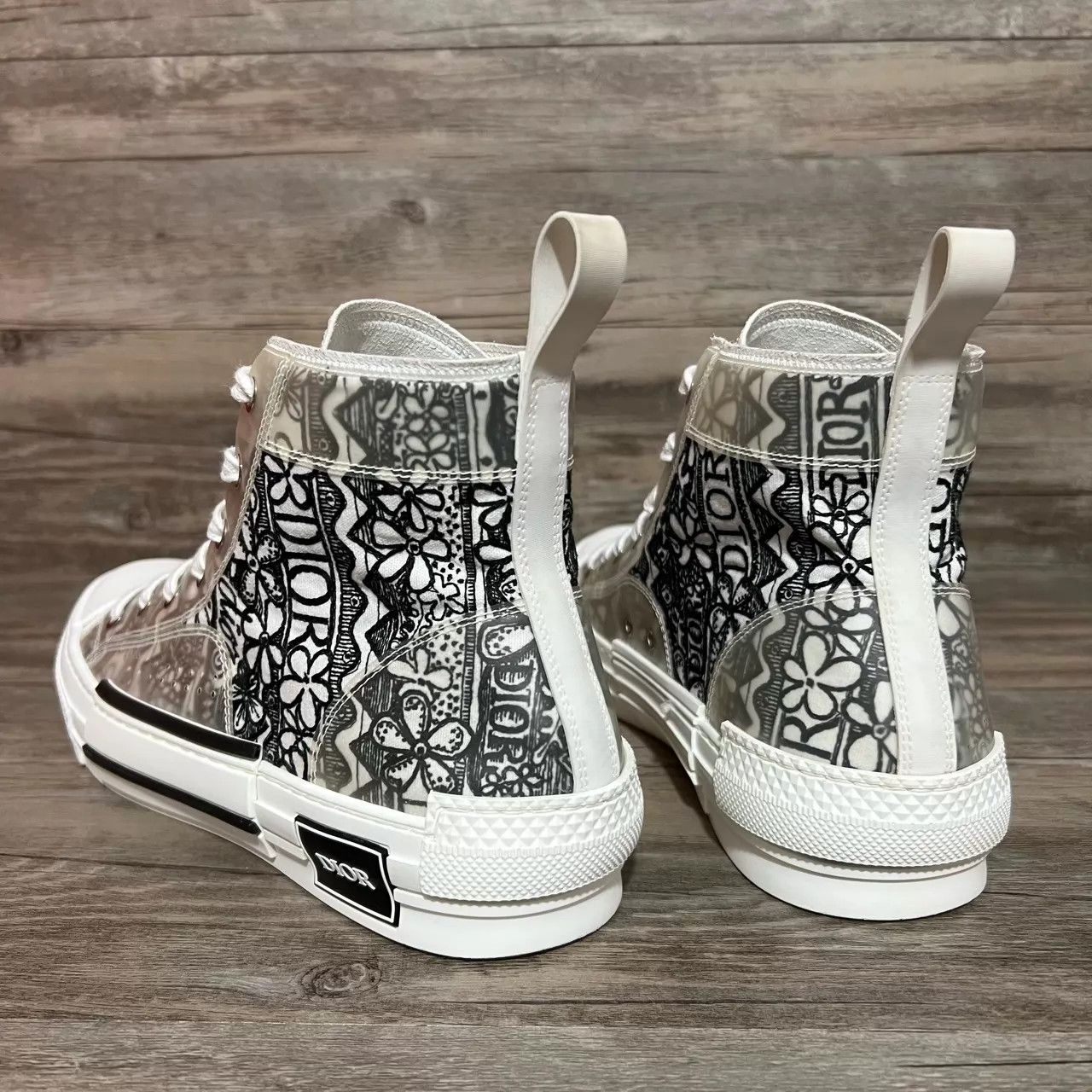 Dior DIOR x Stussy B23 Embroidered SS23 HiTop Black/White Size US 10 / EU 43 - 3 Thumbnail