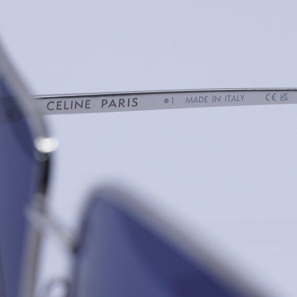 Celine Celine CL40284U 16V Sunglasses Palladium Square Frame Size ONE SIZE - 8 Thumbnail