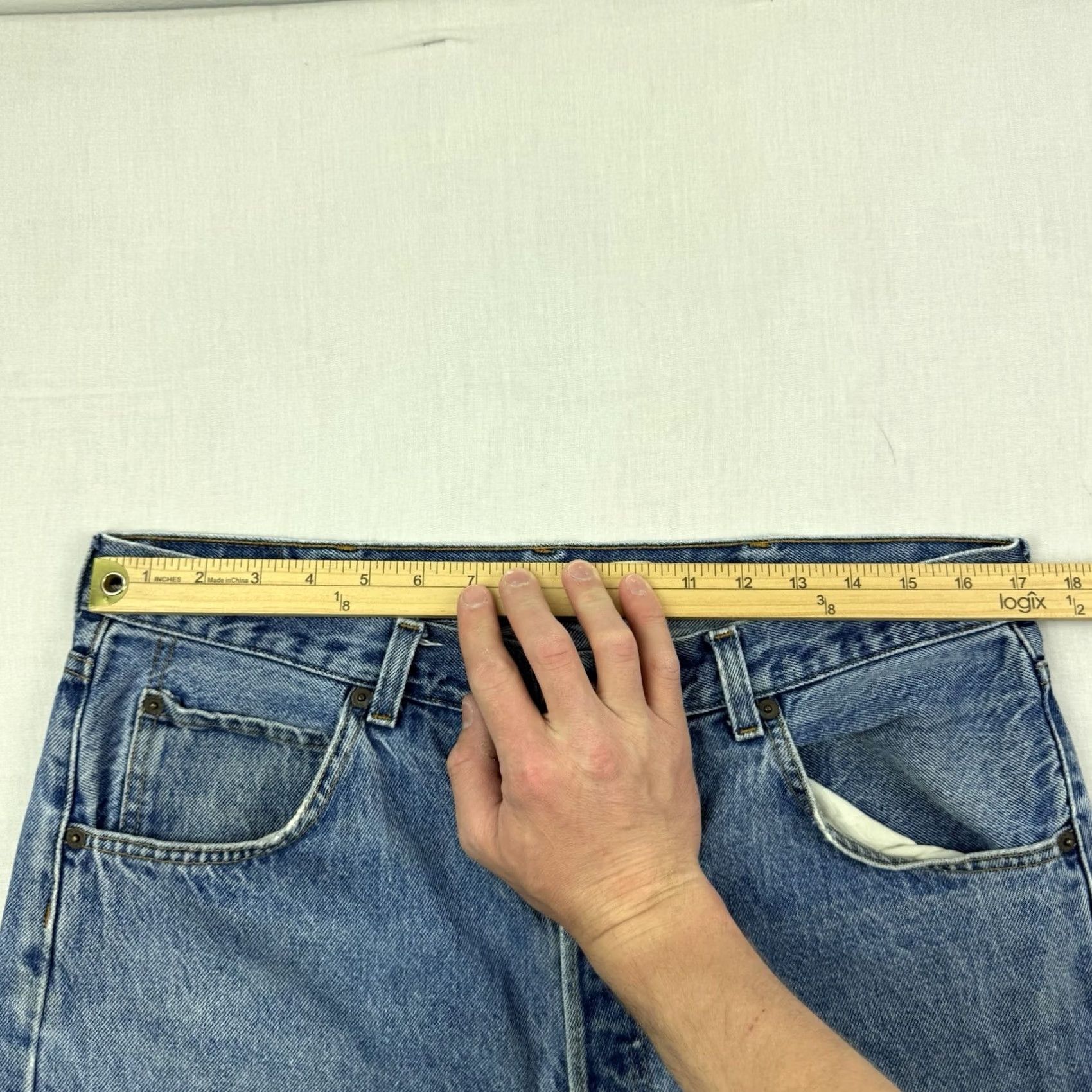 Vintage VINTAGE Brittania Jeans 90s Adult 34x26 Button Fly Straight Leg Regular Fit Mens Size US 34 / EU 50 - 7 Thumbnail