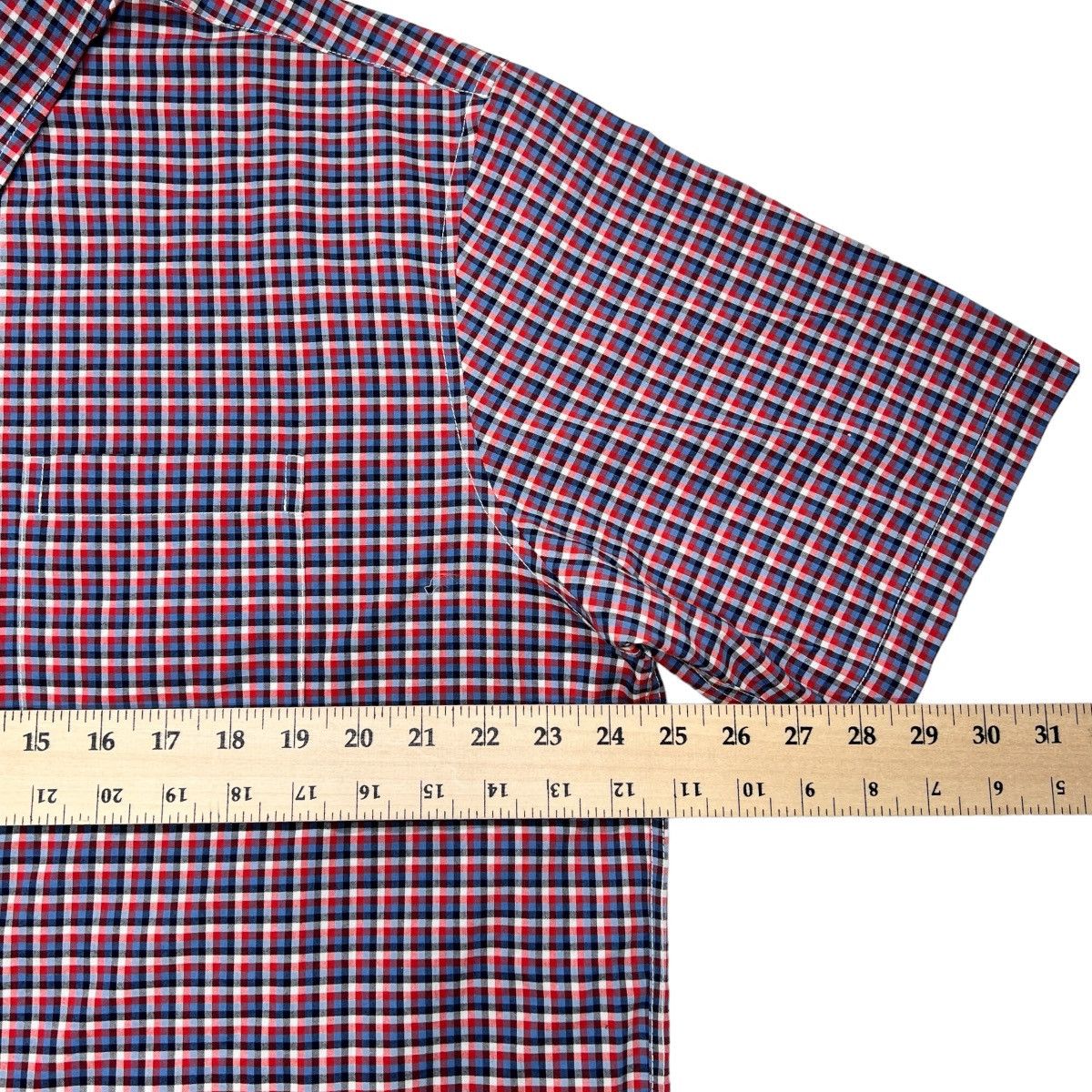 L.L. Bean LL Bean Large Short Sleeve Shirt Red/ Blue Check Plaid Size US L / EU 52-54 / 3 - 7 Thumbnail