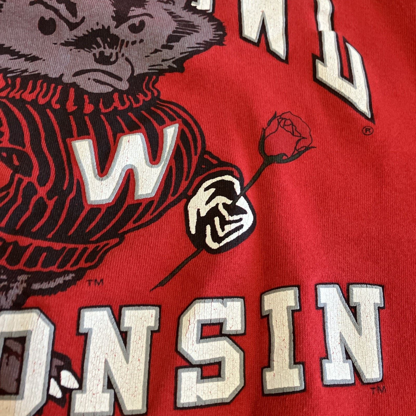 Other Vtg Wisconsin Badgers Sweatshirt Mens Large Red Rose Bowl Size US L / EU 52-54 / 3 - 12 Thumbnail