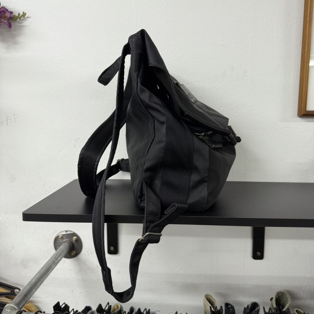 Yohji Yamamoto Ysaccs By Yohji Yamamoto Hybrid Backpack Leather and Nylon Size ONE SIZE - 9 Thumbnail