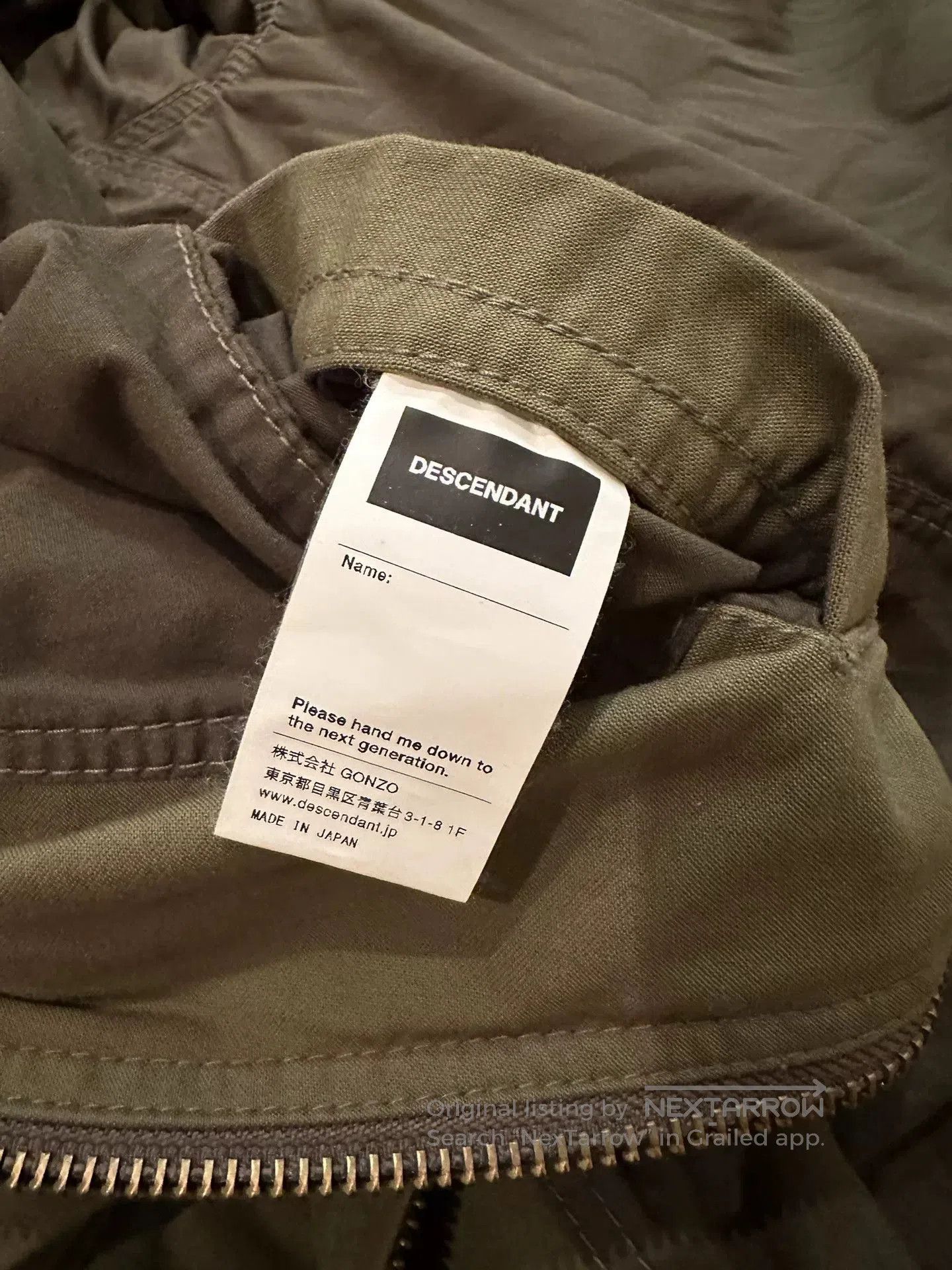 Descendant military style green hooded windbreaker coat. Size US M / EU 48-50 / 2 - 6 Thumbnail