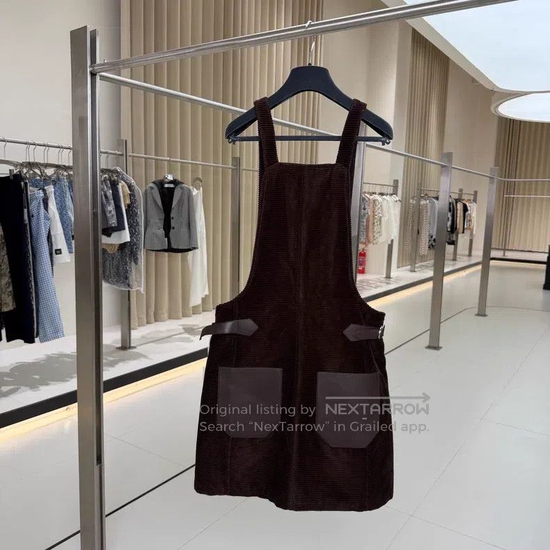 Hermes Hermes Brown and Coffee Velvet Fleece Overalls Skirt Size XS / US 0-2 / IT 36-38 - 2 Thumbnail