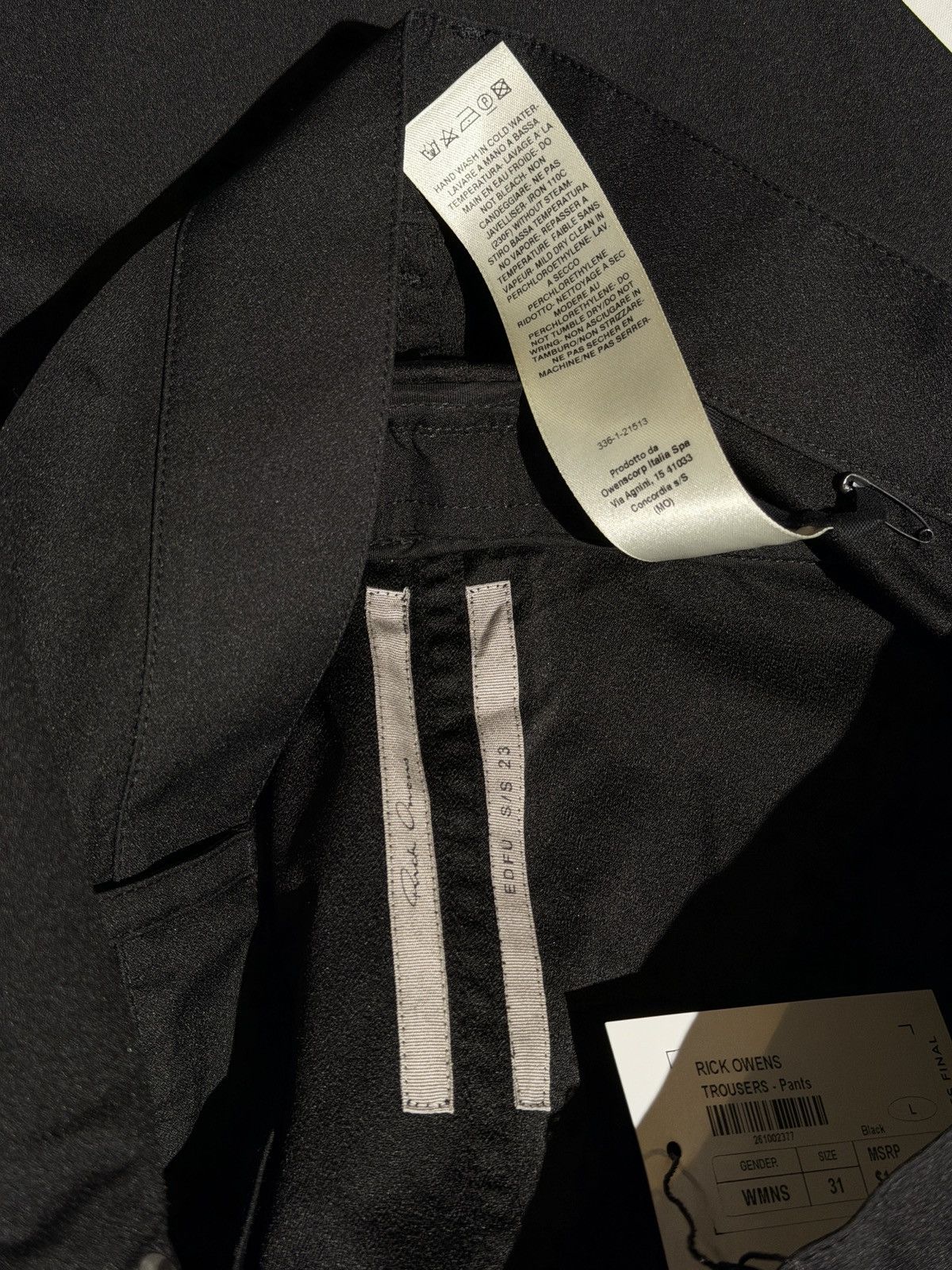 Rick Owens SS23 Edfu bolan bootcut zip flare pant Size US 31 - 4 Thumbnail