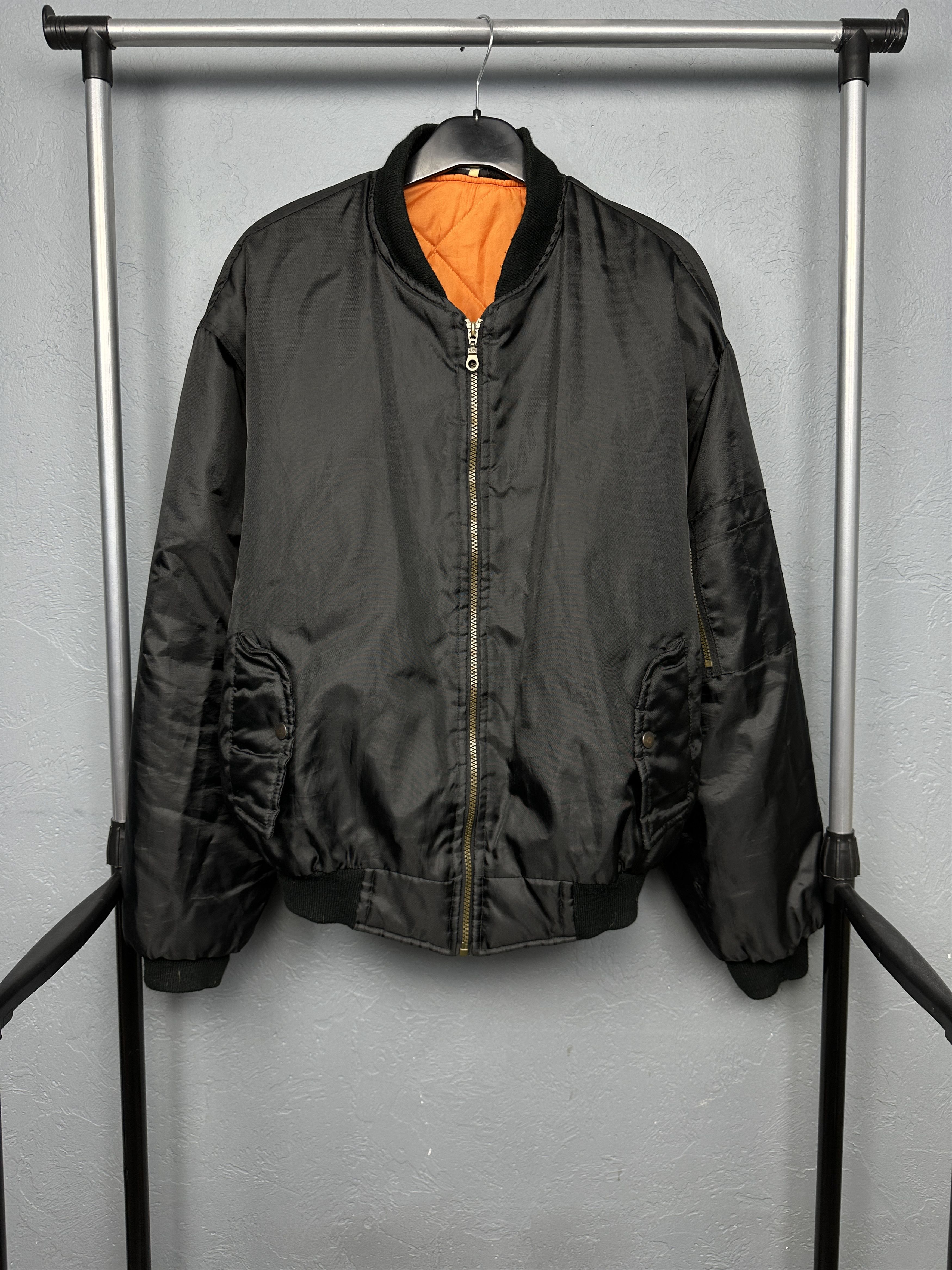 Vintage Vintage MA1 Pilot Nylon Bomber Jacket Air Force Size US L / EU 52-54 / 3 - 1 Thumbnail