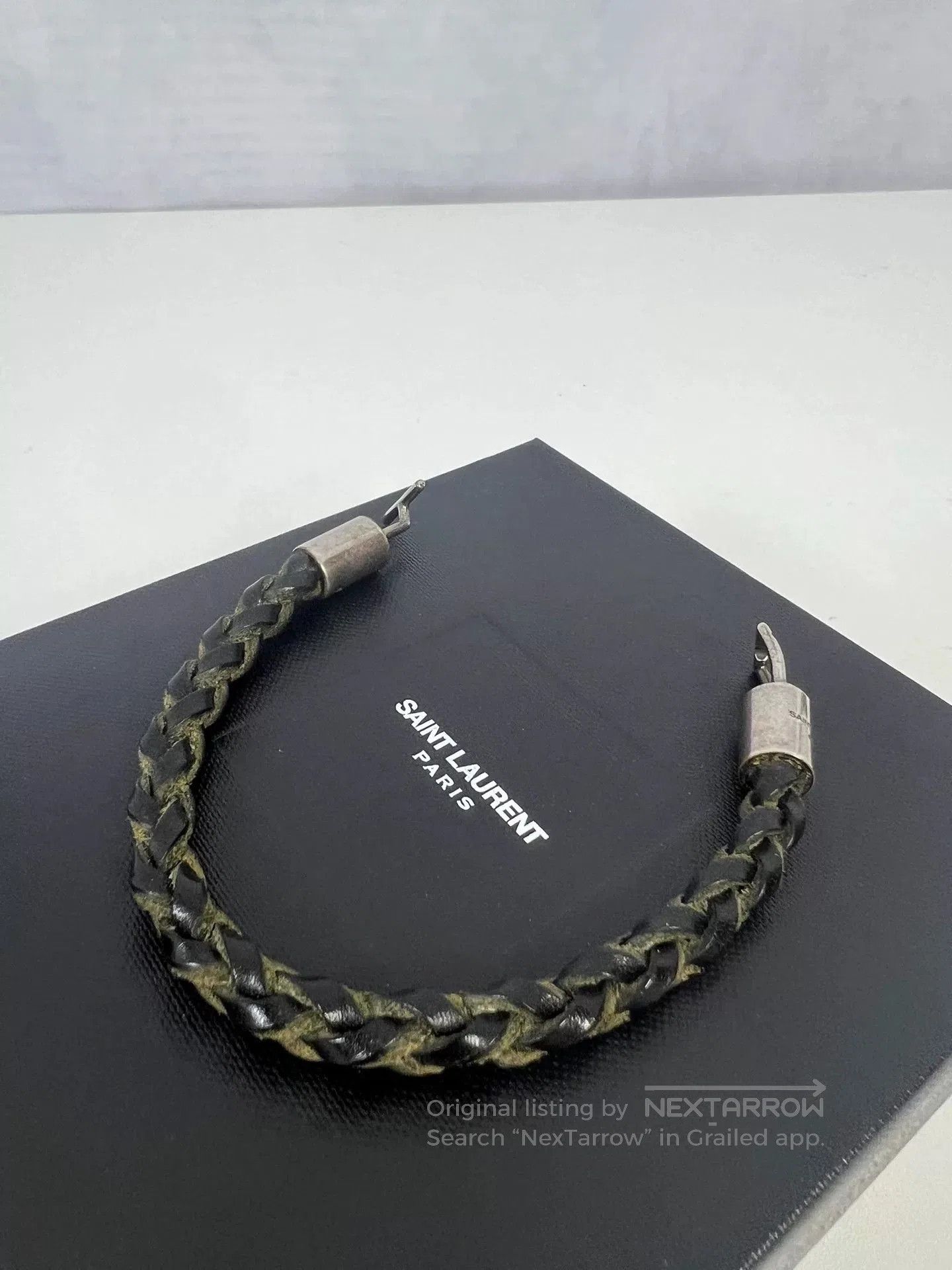 Saint Laurent Paris Saint Laurent Braided Leather Bracelet. Size ONE SIZE - 2 Thumbnail