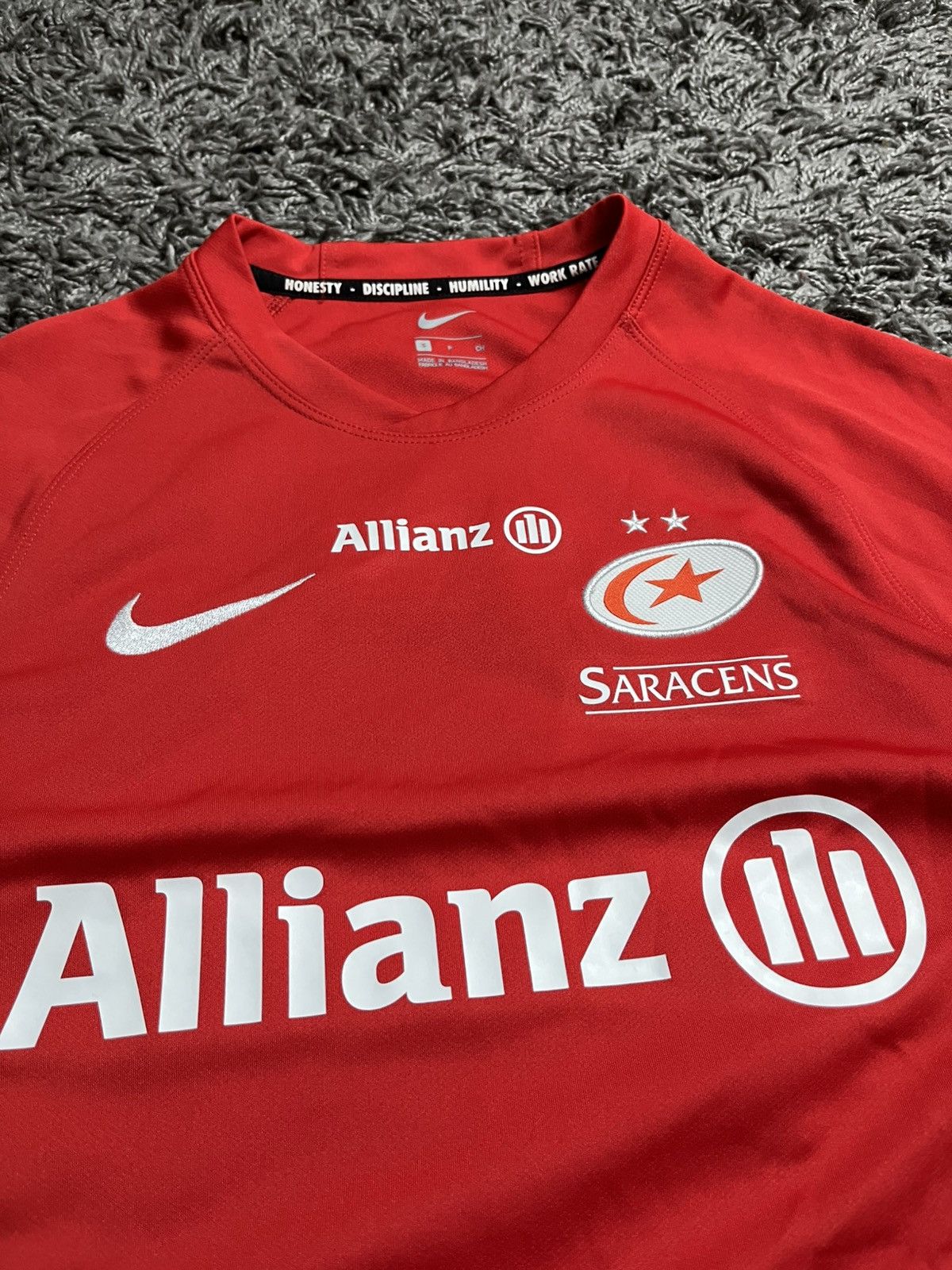 Nike Nike x Saracens Rugby Allianz Training Shirt Red Size US S / EU 44-46 / 1 - 3 Thumbnail