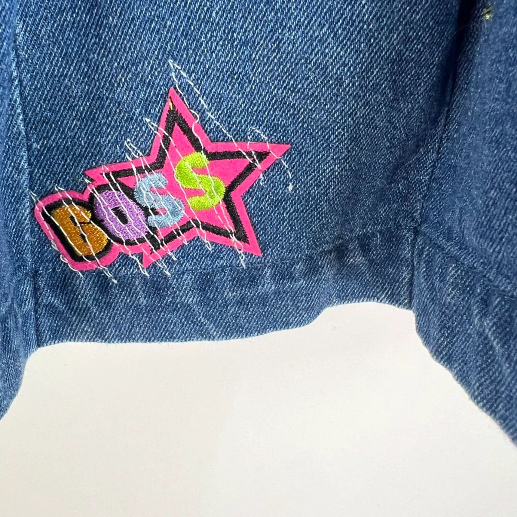 Forever 21 FOREVER 21 Denim Mini Skirt Womens M Blue Patch Embroidered 90s Floral Army Casual Short Skirt Womens M Blue 90s Army Embroidered Denim Skirt Size 32" / US 10 / IT 46 - 3 Thumbnail