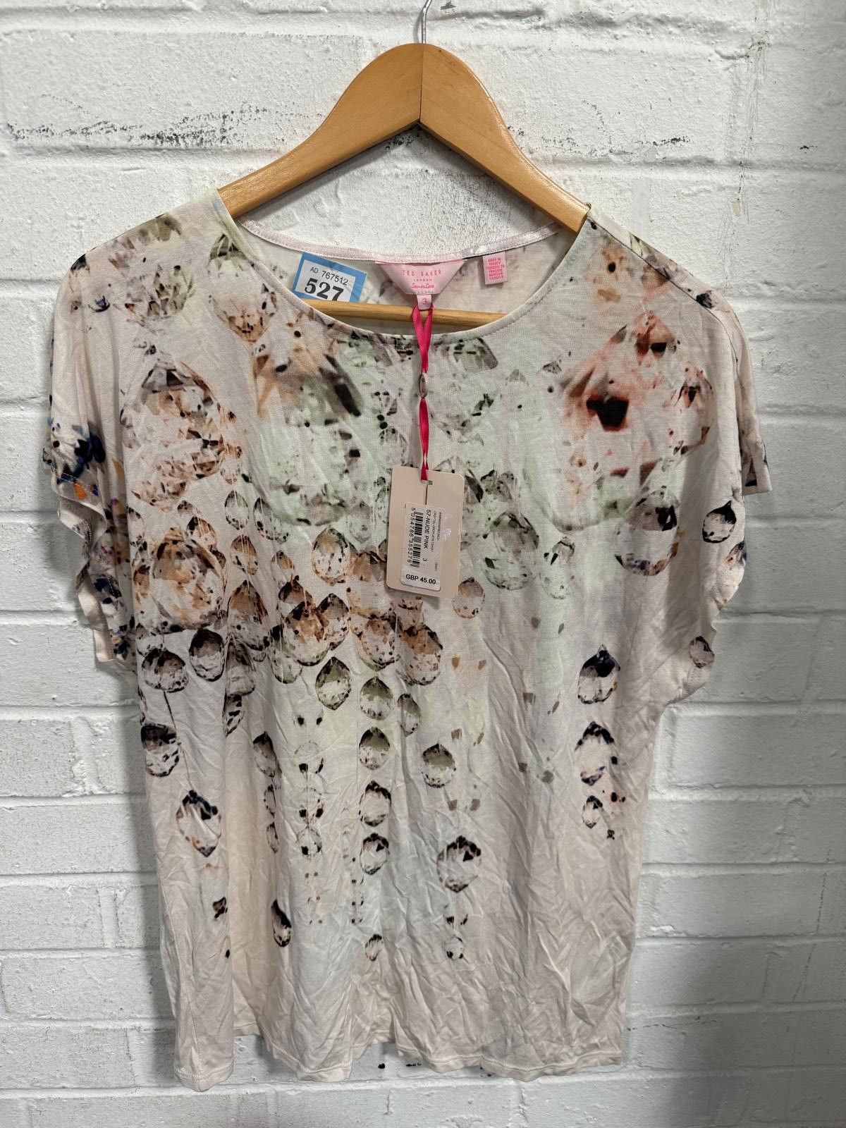 Ted Baker Ted Baker Women's Short Sleeve Printed T-Shirt Size S / US 4 / IT 40 - 1 Thumbnail