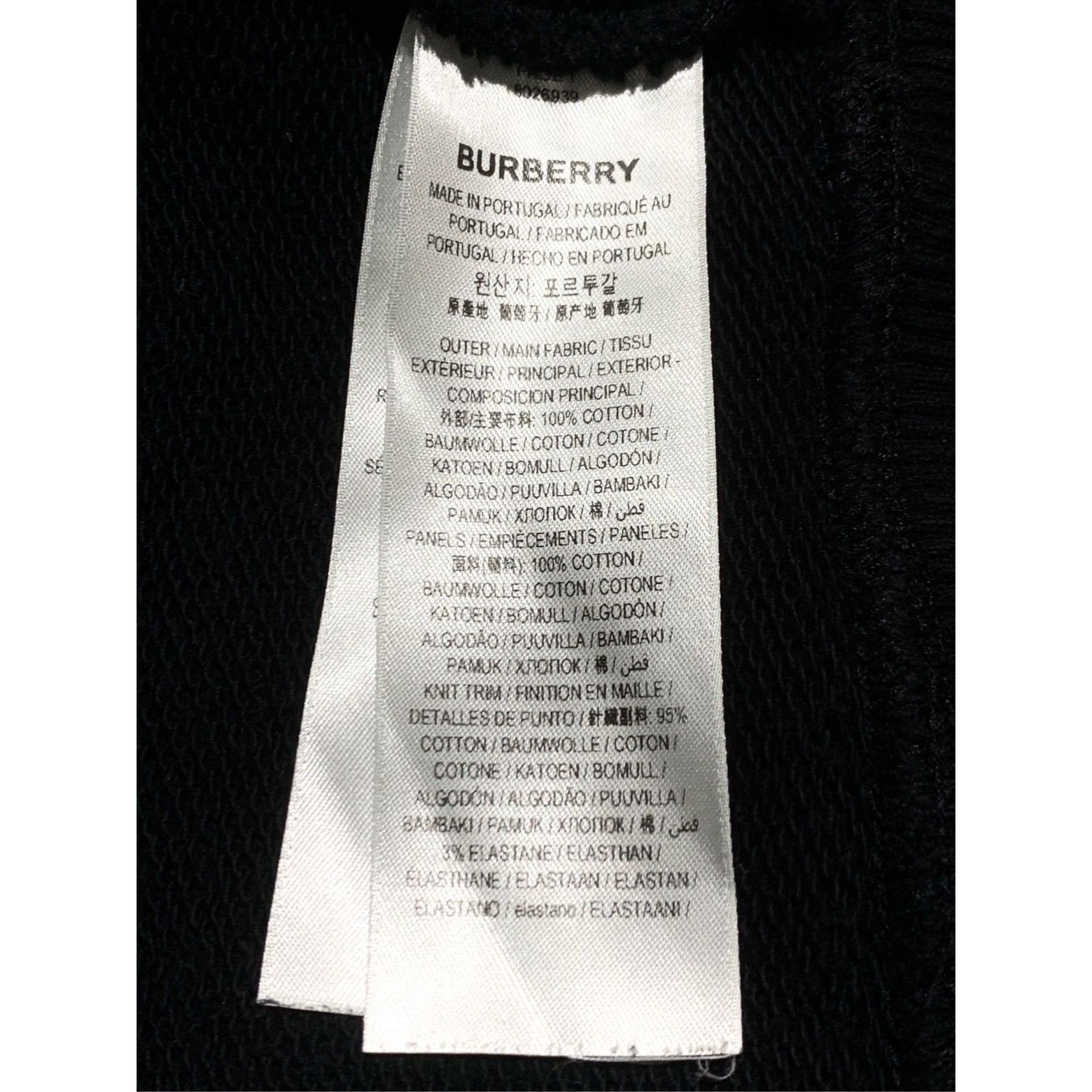 Burberry Burberry Black Logo Striped Patchwork Sweatshirt L Long-Slee Size US L / EU 52-54 / 3 - 3 Thumbnail