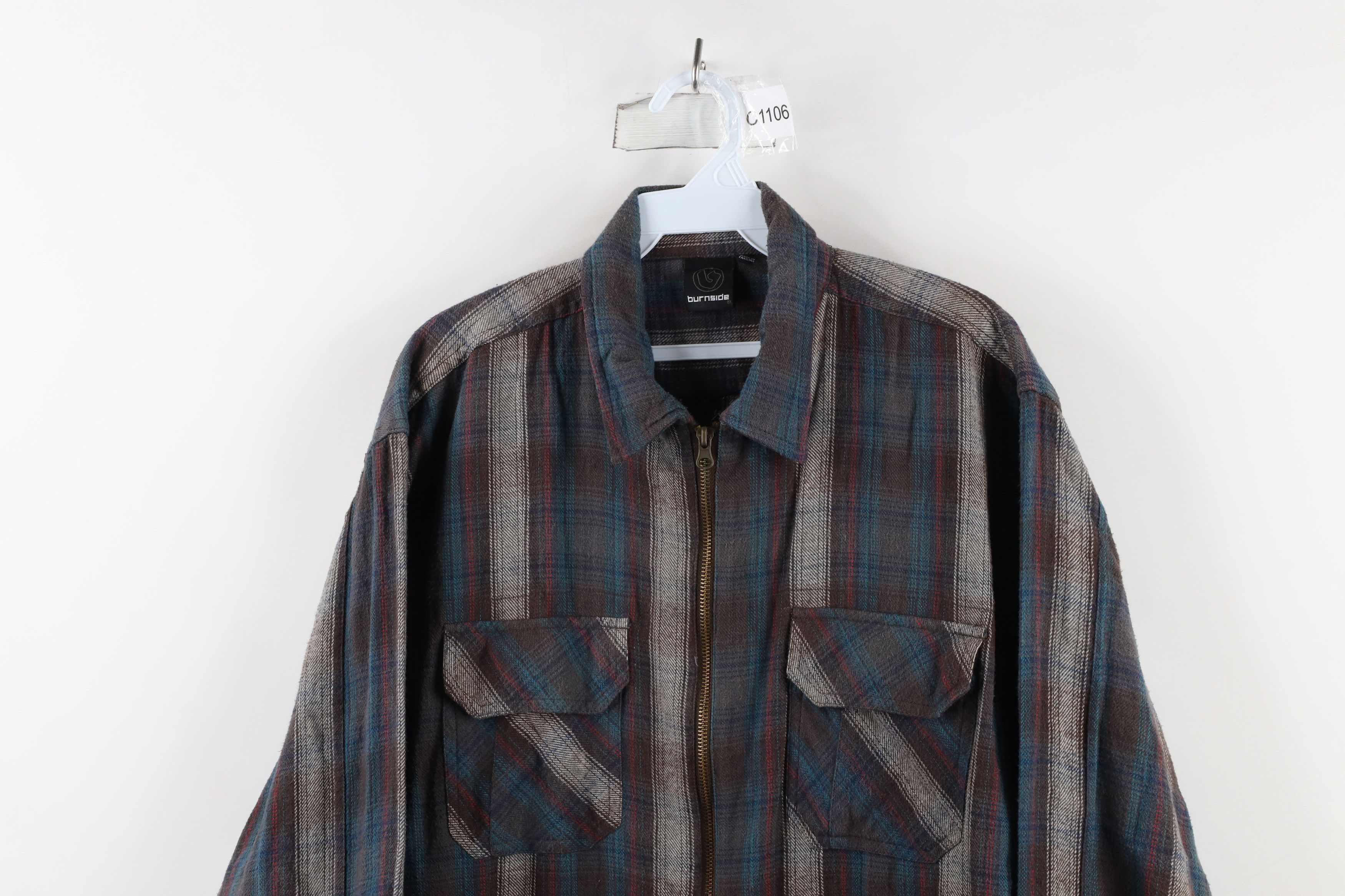 Vintage Vintage Burnside Surfing Flannel Shirt Jacket Jac Shirt Size US L / EU 52-54 / 3 - 2 Thumbnail