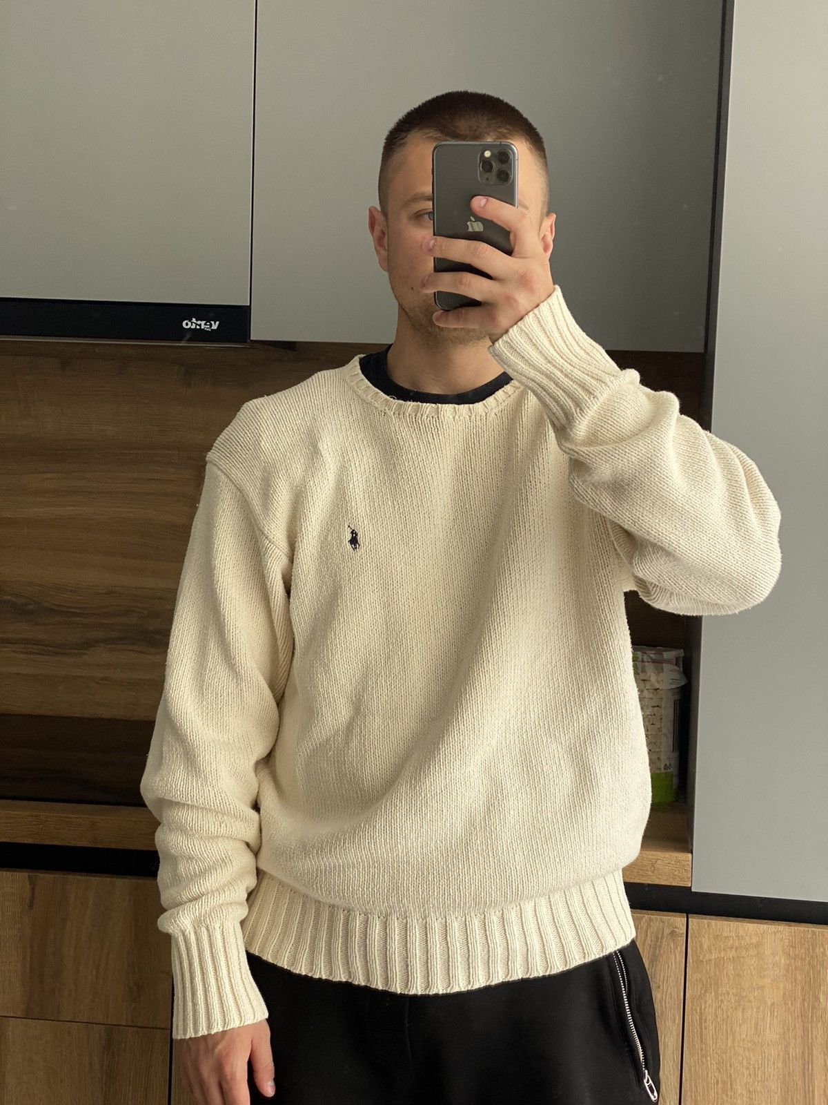 Polo Ralph Lauren Vintage Polo Ralph Lauren RL Beige Knitted Sweater Size US L / EU 52-54 / 3 - 2 Thumbnail