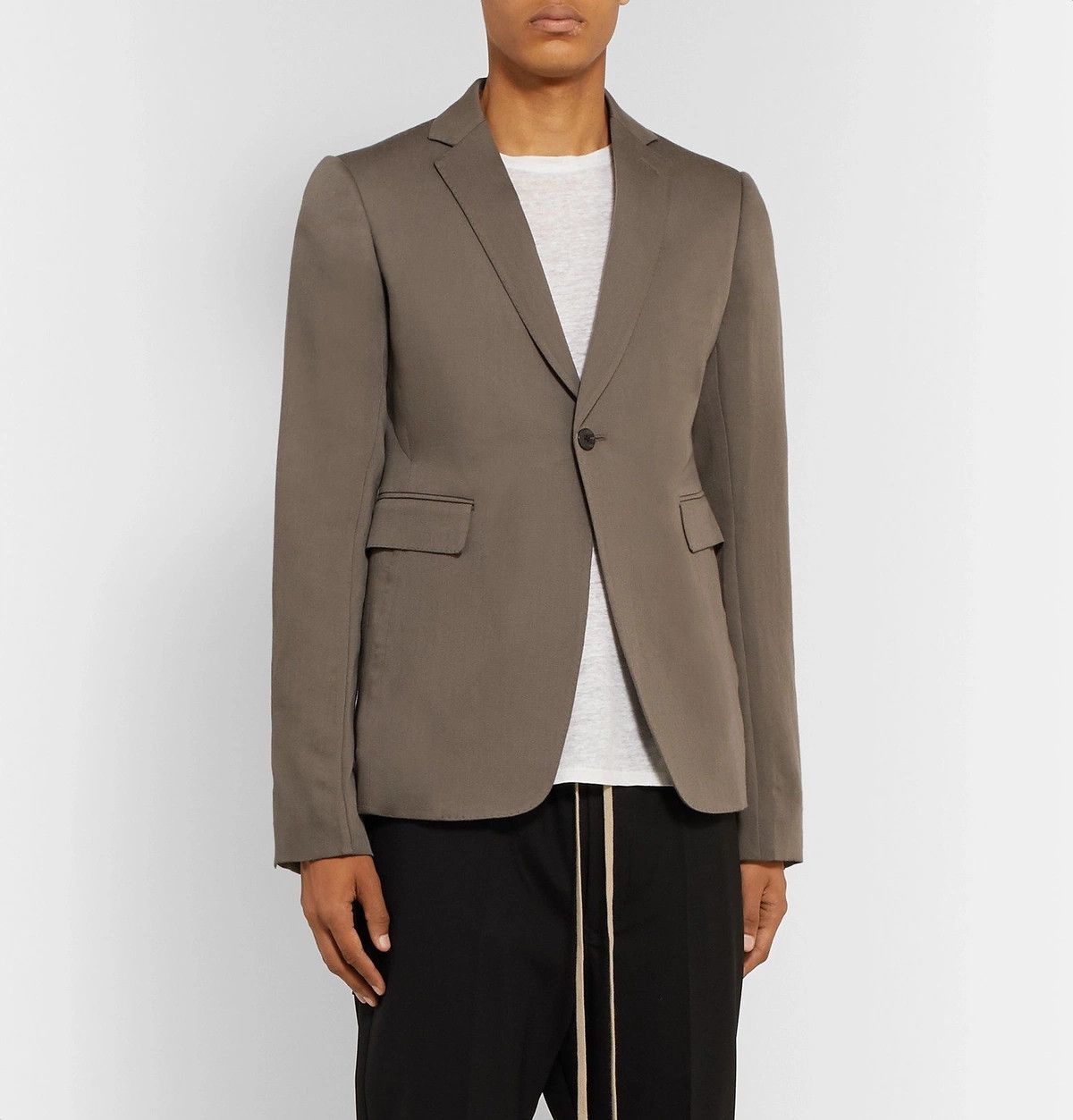 Rick Owens o1y0325 Blazer in Taupe Size US M / EU 48-50 / 2 - 2 Thumbnail