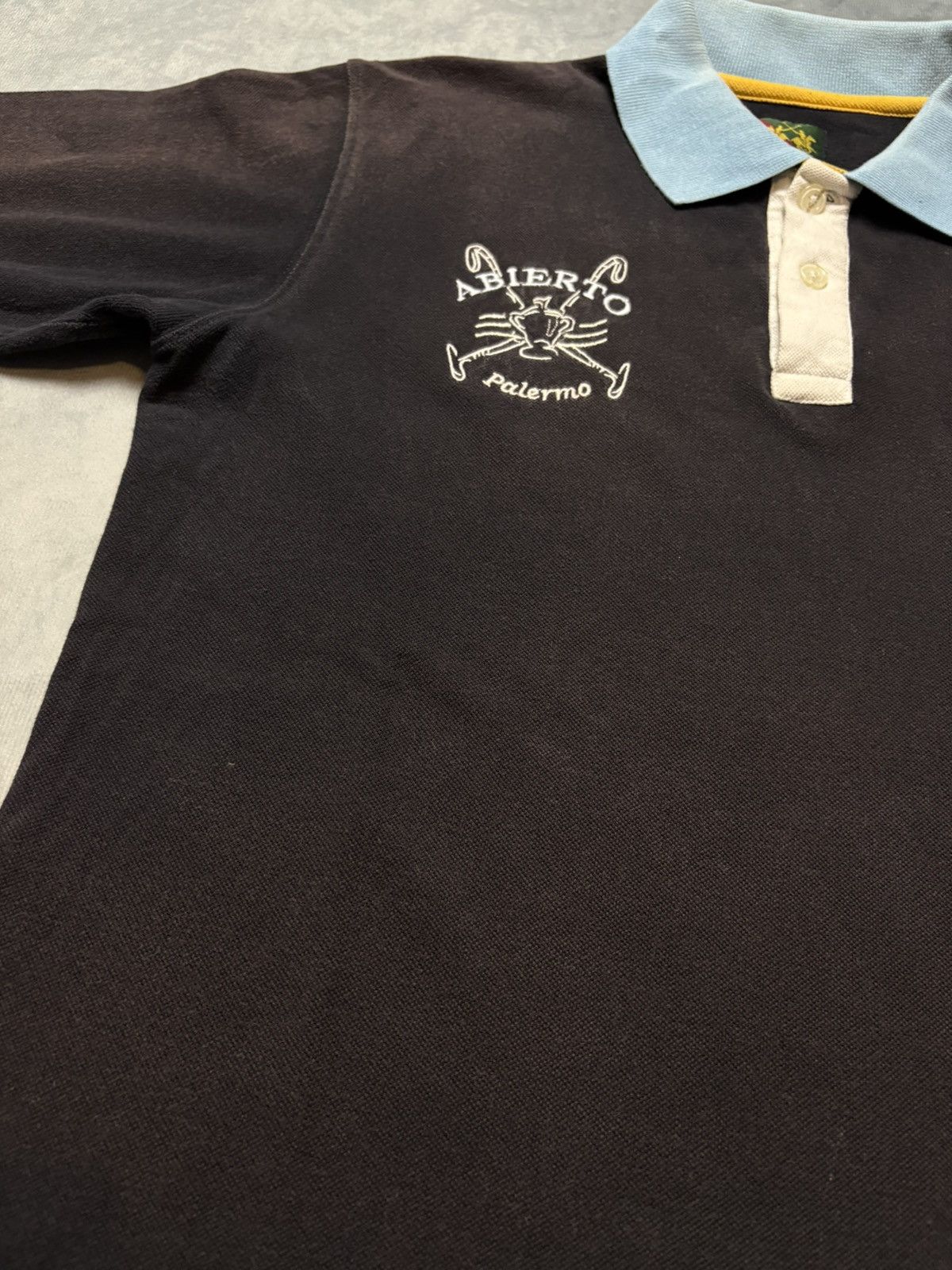 La Martina × Vintage La Martina Embroidered Polo Shirt Black Blue Collar Size M Size US M / EU 48-50 / 2 - 6 Thumbnail