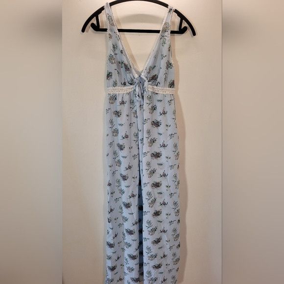 Vintage William Shiha Vintage Baby Blue Floral Print Slip Dress - M Size M / US 6-8 / IT 42-44 - 3 Thumbnail