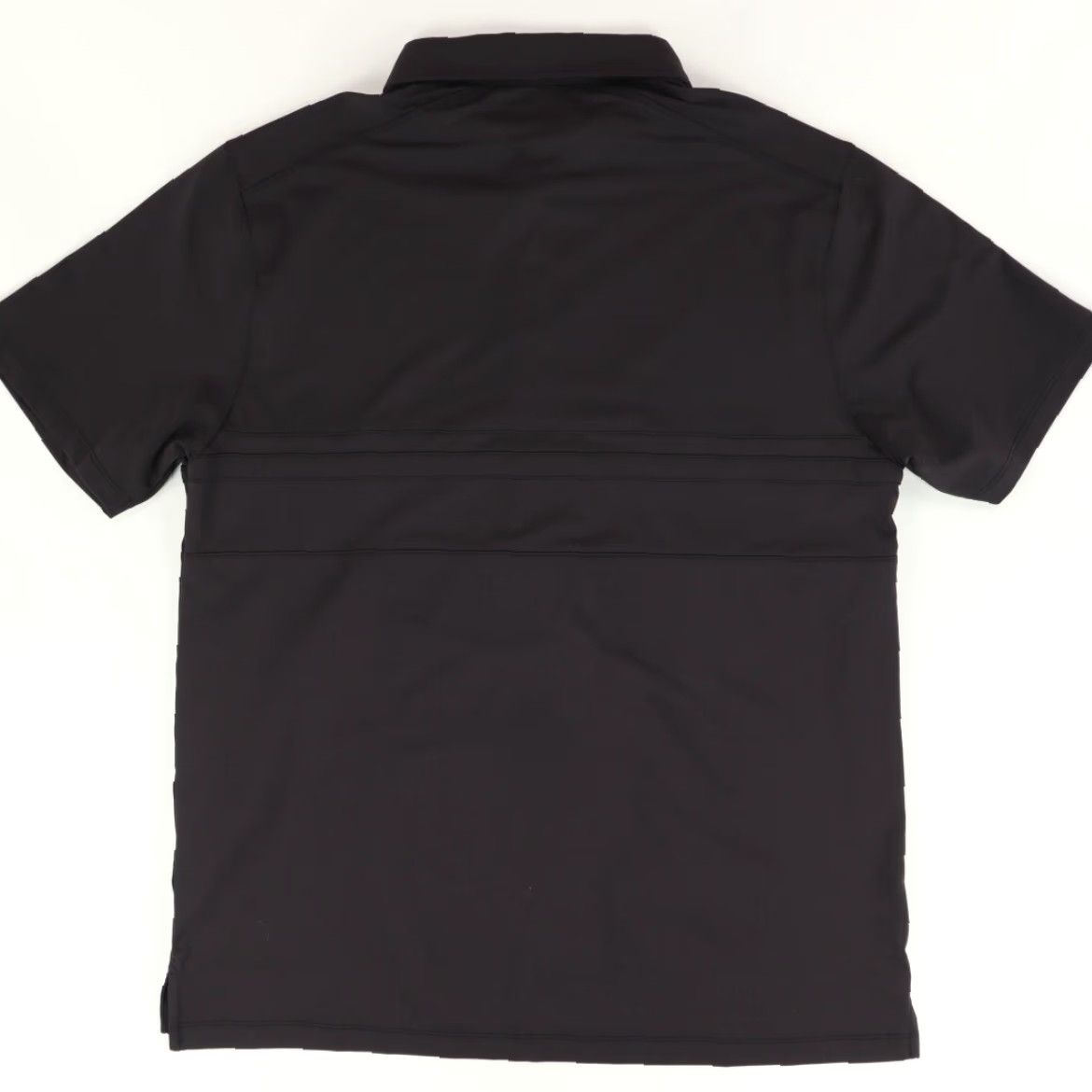 Vintage Matte Grey Polo Shirt Black Men's L Shirt 4 Button High Stretch Polyester Solid Adult Mens Size US L / EU 52-54 / 3 - 4 Thumbnail