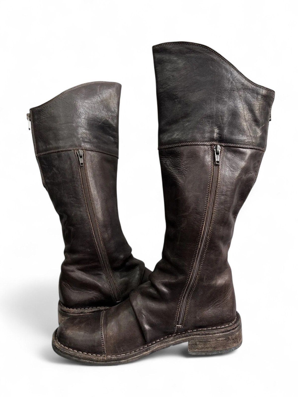 A.S.98 A.S. 98 Brown Leather Boots moto high Vintage Riding Style Size US 8 / IT 38 - 11 Thumbnail