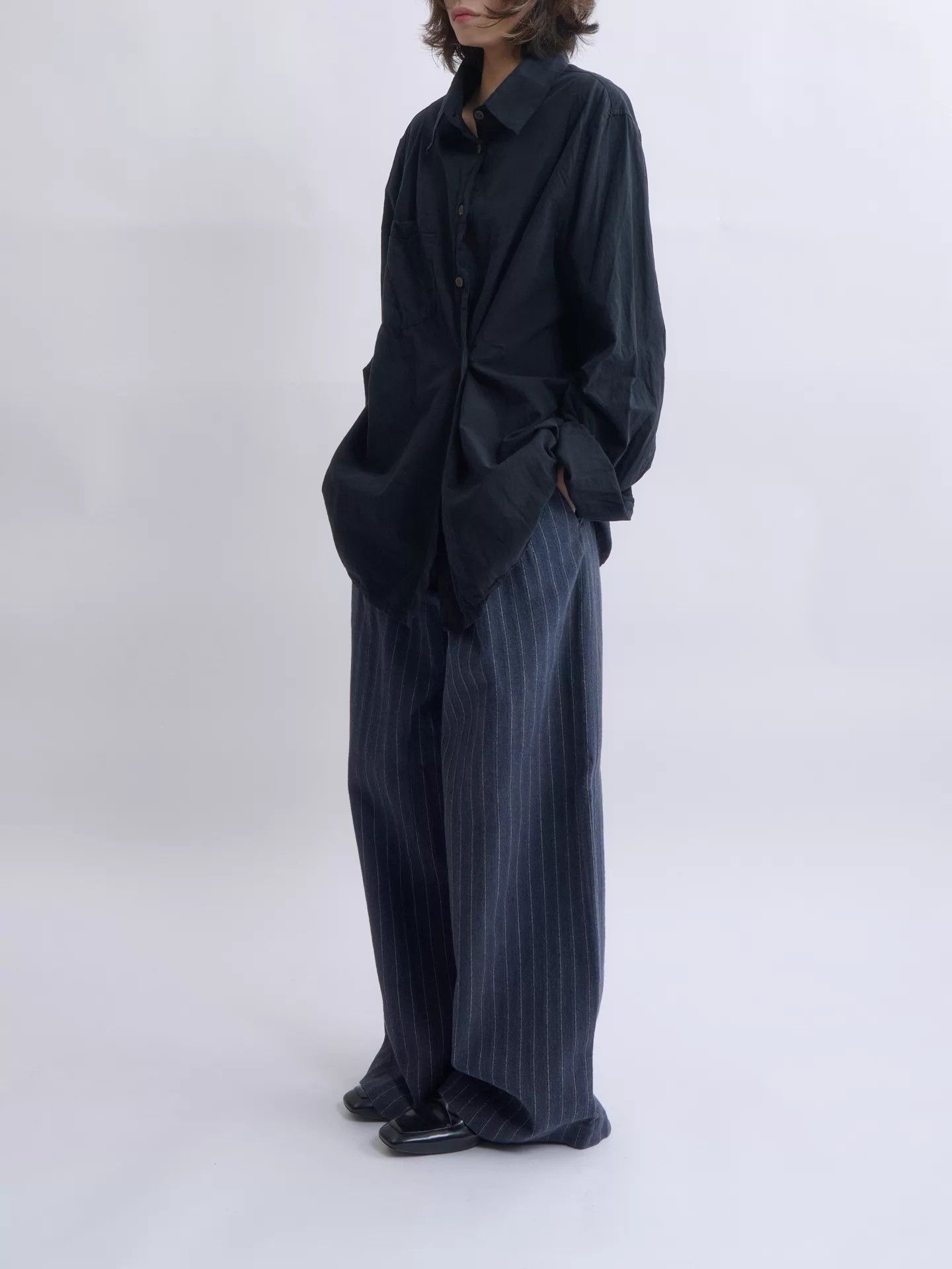 Our Legacy OUR LEGACY Machine Shirt Oversized Black Overlap Collar Size S / US 4 / IT 40 - 3 Thumbnail