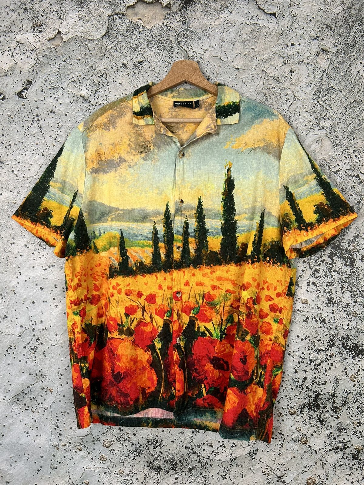 Asos ASOS Landscape AOP Crazy Hawaiian Shirt T2K Streetwear Size US M / EU 48-50 / 2 - 1 Thumbnail