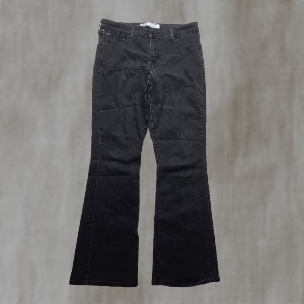 Levi's Levi's Women's Jeans Signature Mid Rise Boot Cut Black Denim 14 Adult Regular 14 Jeans Ladies Black 500 Series Vintage No Size 36" / US 14 / IT 50 - 1 Thumbnail