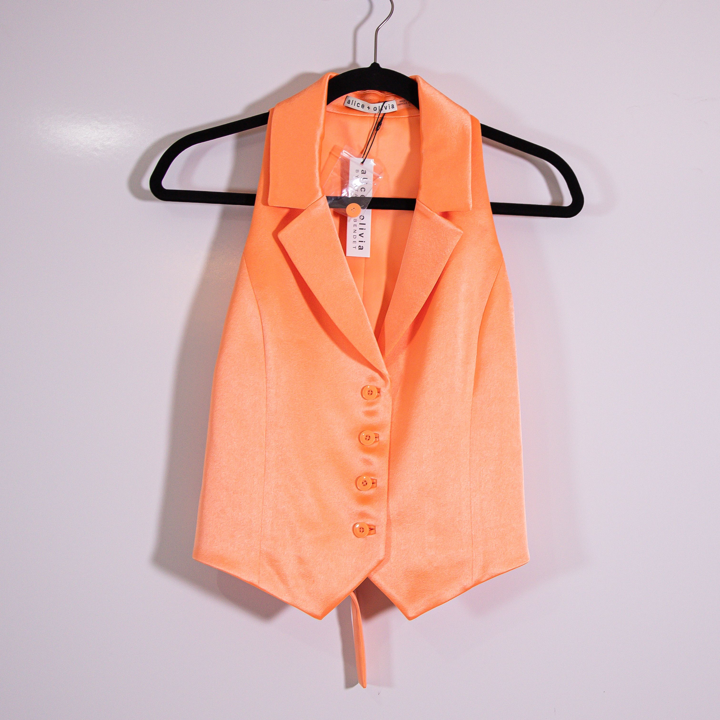 Alice + Olivia NEW Alice And Olivia Amber Satin Collared Size M / US 6-8 / IT 42-44 - 1 Thumbnail