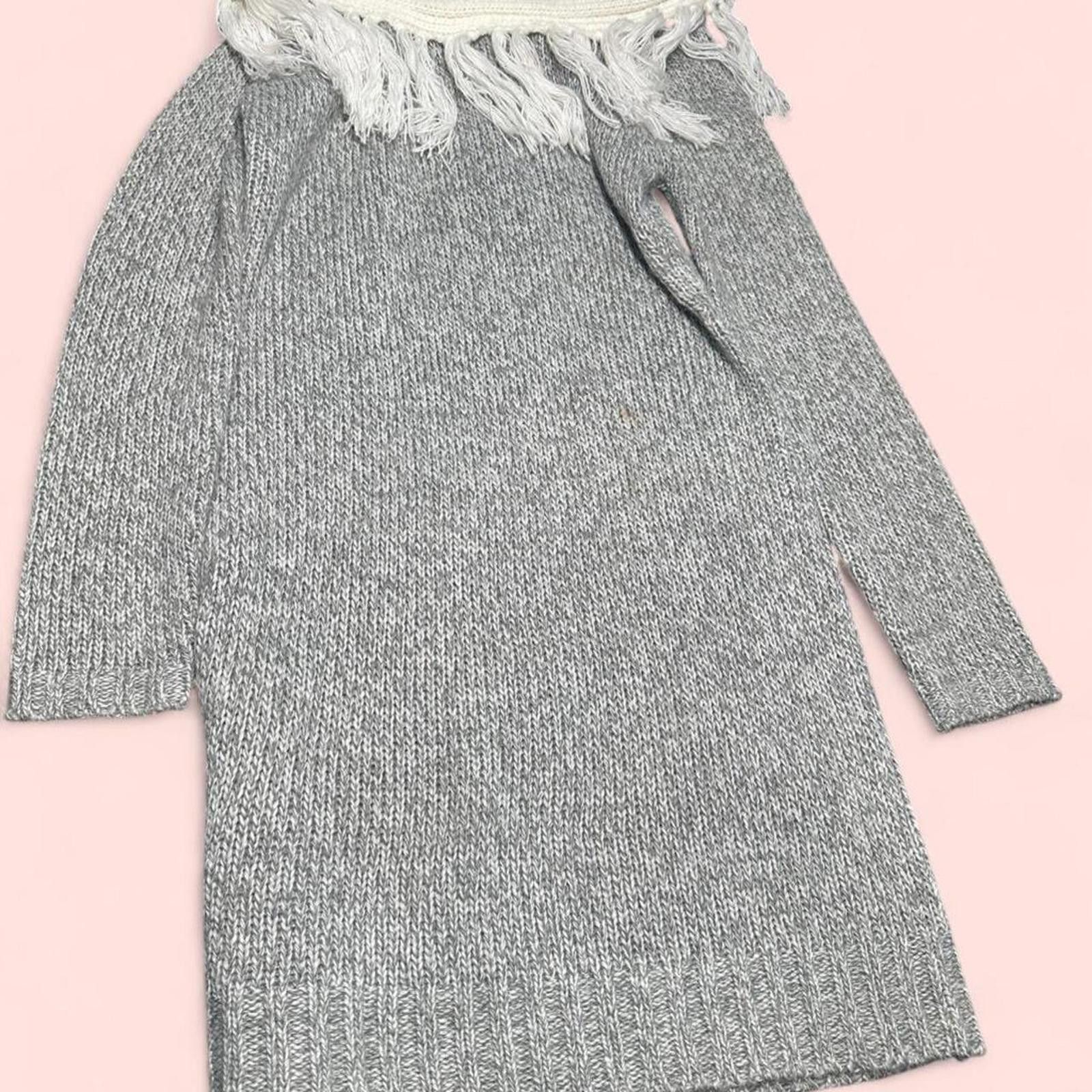 Other Grey and white sweater dress #winterdress Size ONE SIZE - 1 Thumbnail