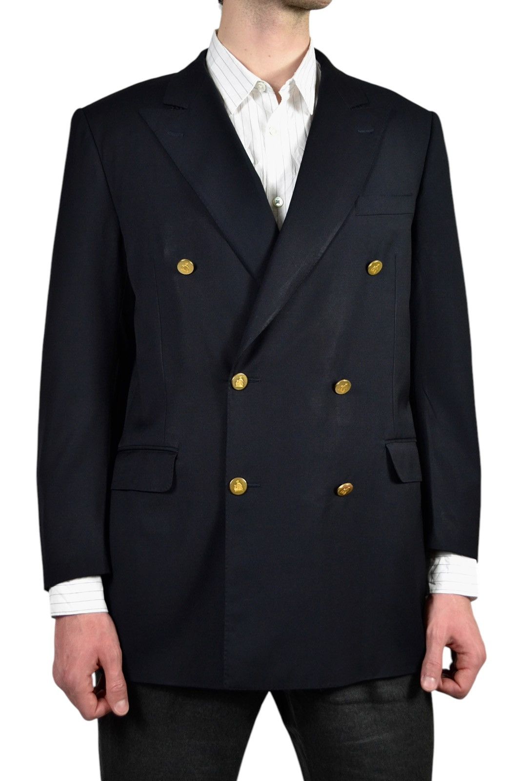Lanvin Lanvin Double-Breasted Wool Blazer Size 52L - 4 Thumbnail