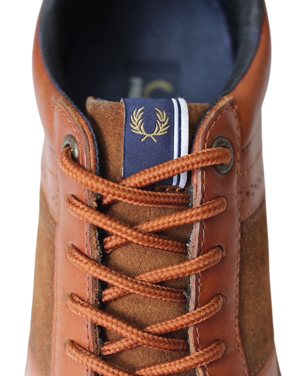 Fred Perry × Vintage 2014 FRED PERRY BRYON LOW LEATHER /SUEDE SNEAKERS Size US 7 / EU 40 - 6 Thumbnail
