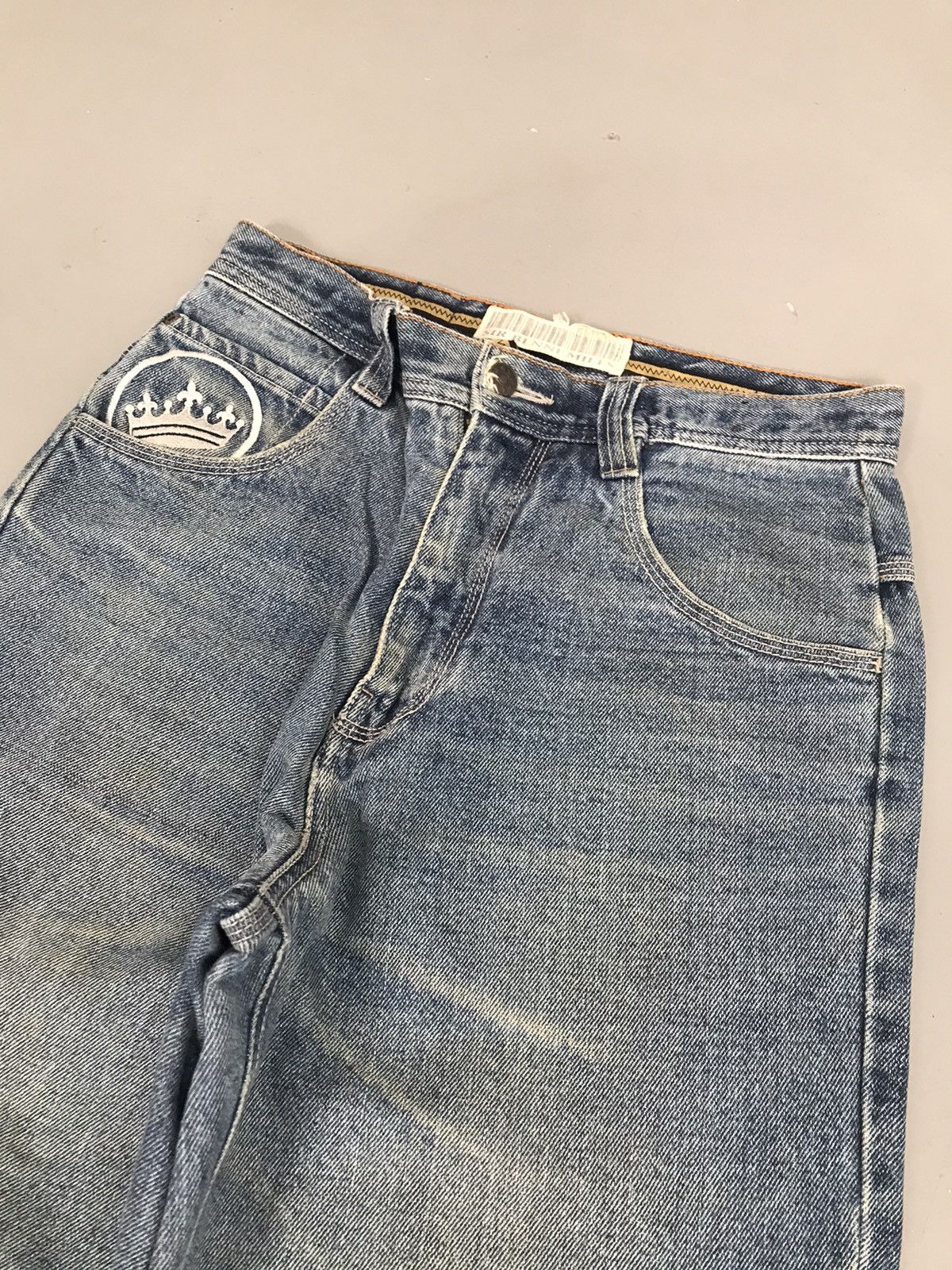 JNCO × Southpole × Vintage Vintage sir Benny miles crown embroidered denim Size US 29 - 6 Thumbnail