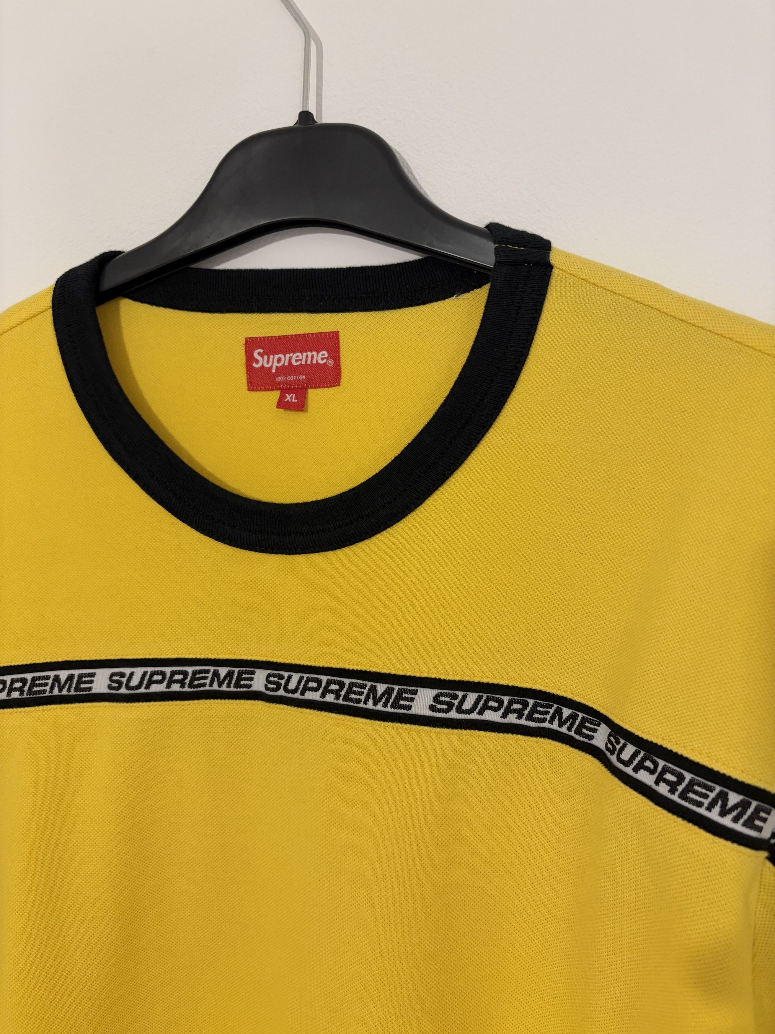 Supreme Supreme Tape Stripe L/S Pique Top Size US XL / EU 56 / 4 - 3 Thumbnail