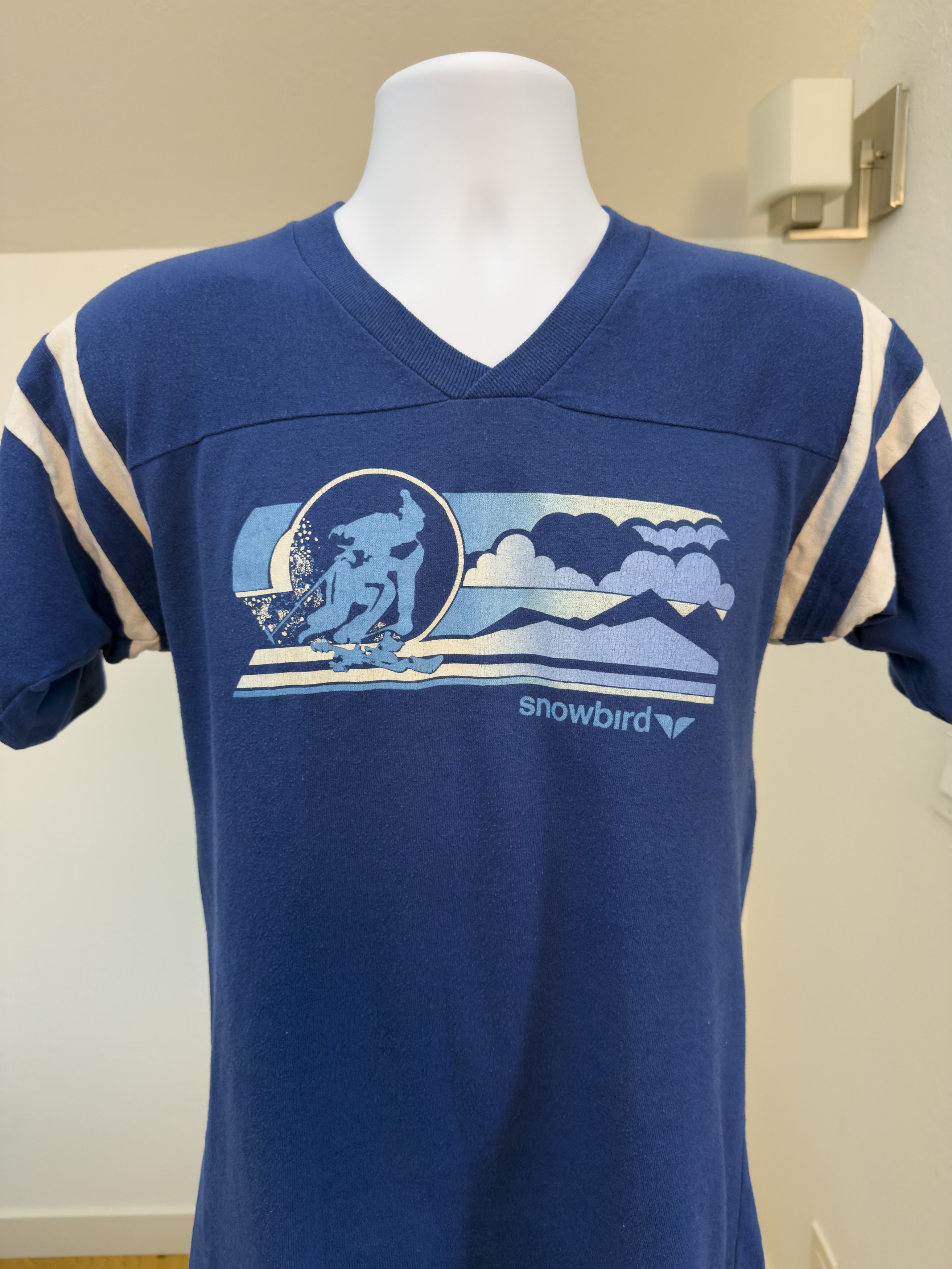 Other Vintage Snowbird Ski Graphic V-Neck Single Stitch (USA) Size US L / EU 52-54 / 3 - 2 Thumbnail