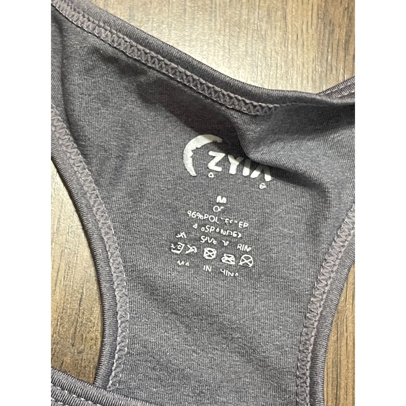 Vintage ZYIA Active Sports Bra Women M Gray Sports Bra Athletic Wear Ladies Medium Gray Modern Sports Size ONE SIZE - 5 Thumbnail